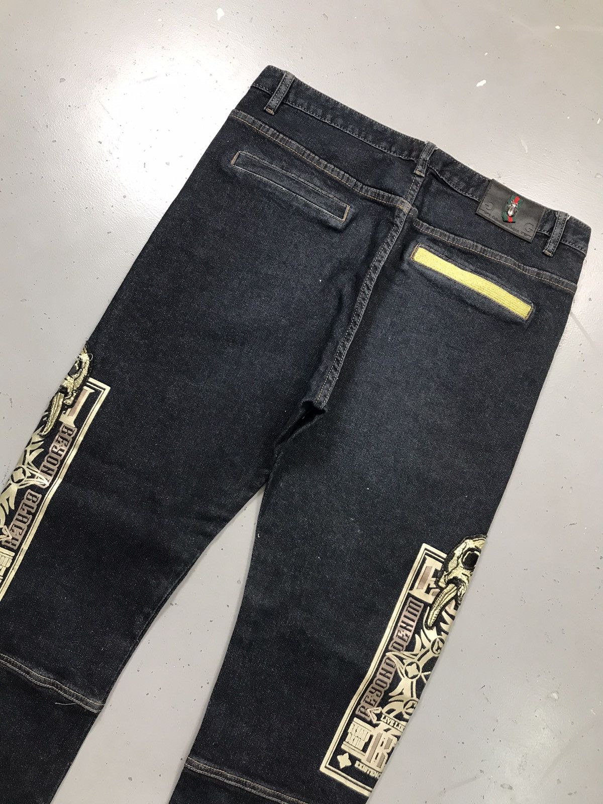 Japanese Brand × Vintage Vintage Japanese denim crazy skull embroidered denim Size US 38 / EU 54 - 11 Thumbnail
