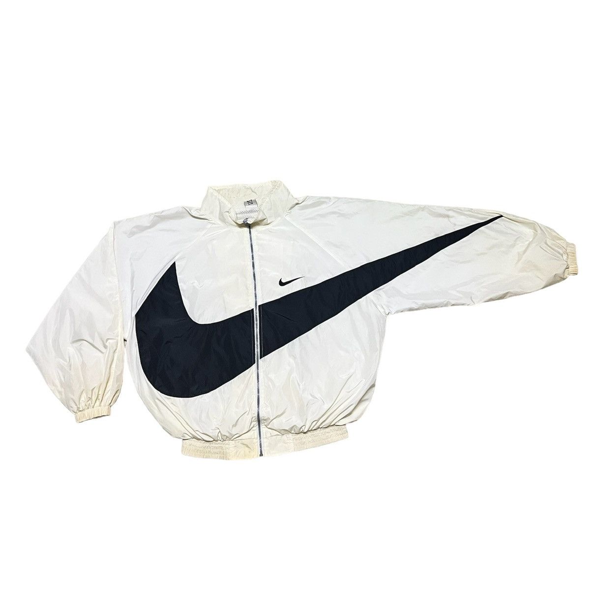 Nike Vintage Nike Big Swoosh Zipper Jacket Size US L / EU 52-54 / 3 - 1 Thumbnail
