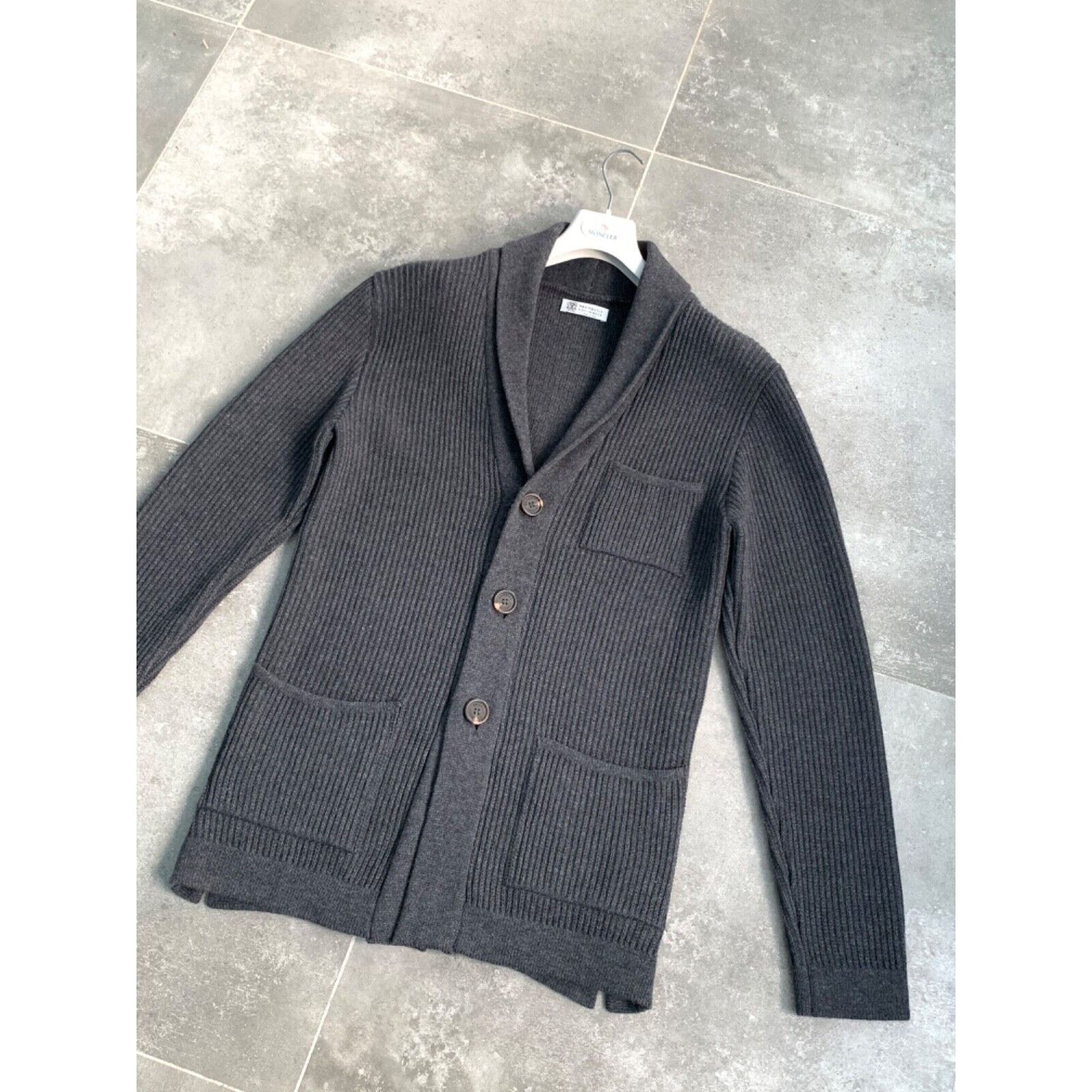 Brunello Cucinelli BRUNELLO CUCINELLI Men's Knitt Long Wool Sweater SZ L EU 50 Size US L / EU 52-54 / 3 - 5 Thumbnail