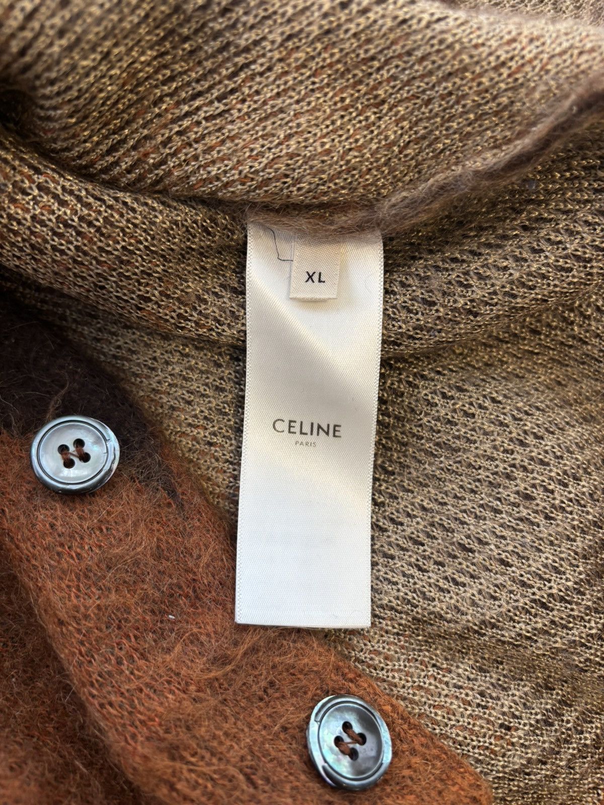 Celine Celine FW19 Argyle Mohair Cardigan Size US XL / EU 56 / 4 - 7 Thumbnail