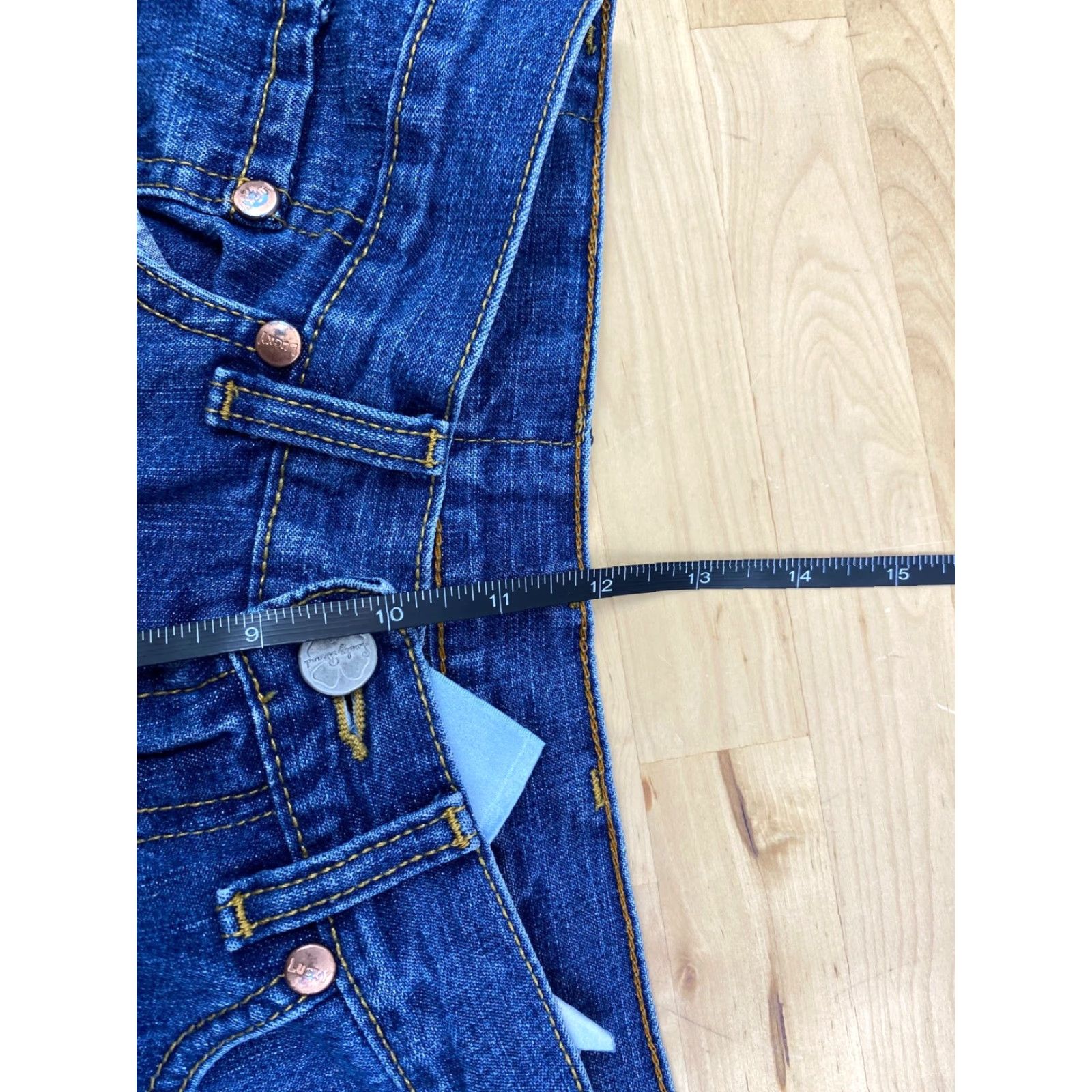 Lucky Brand Lucky Brand Jeans Denim Blue Flared Cowgirl Low Rise Sz 6/28 28in Button Zip Womens Jeans Blue 3535 Size 28" / US 6 / IT 42 - 4 Thumbnail