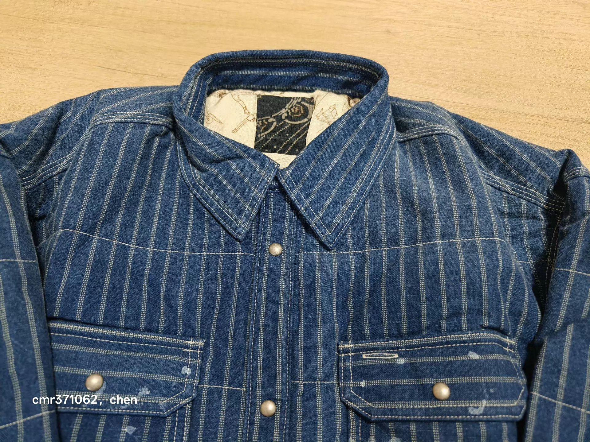 Visvim VISVIM 25 ICT HELLION DMGD Indigo Stripe Down JKT Size US XL / EU 56 / 4 - 2 Thumbnail