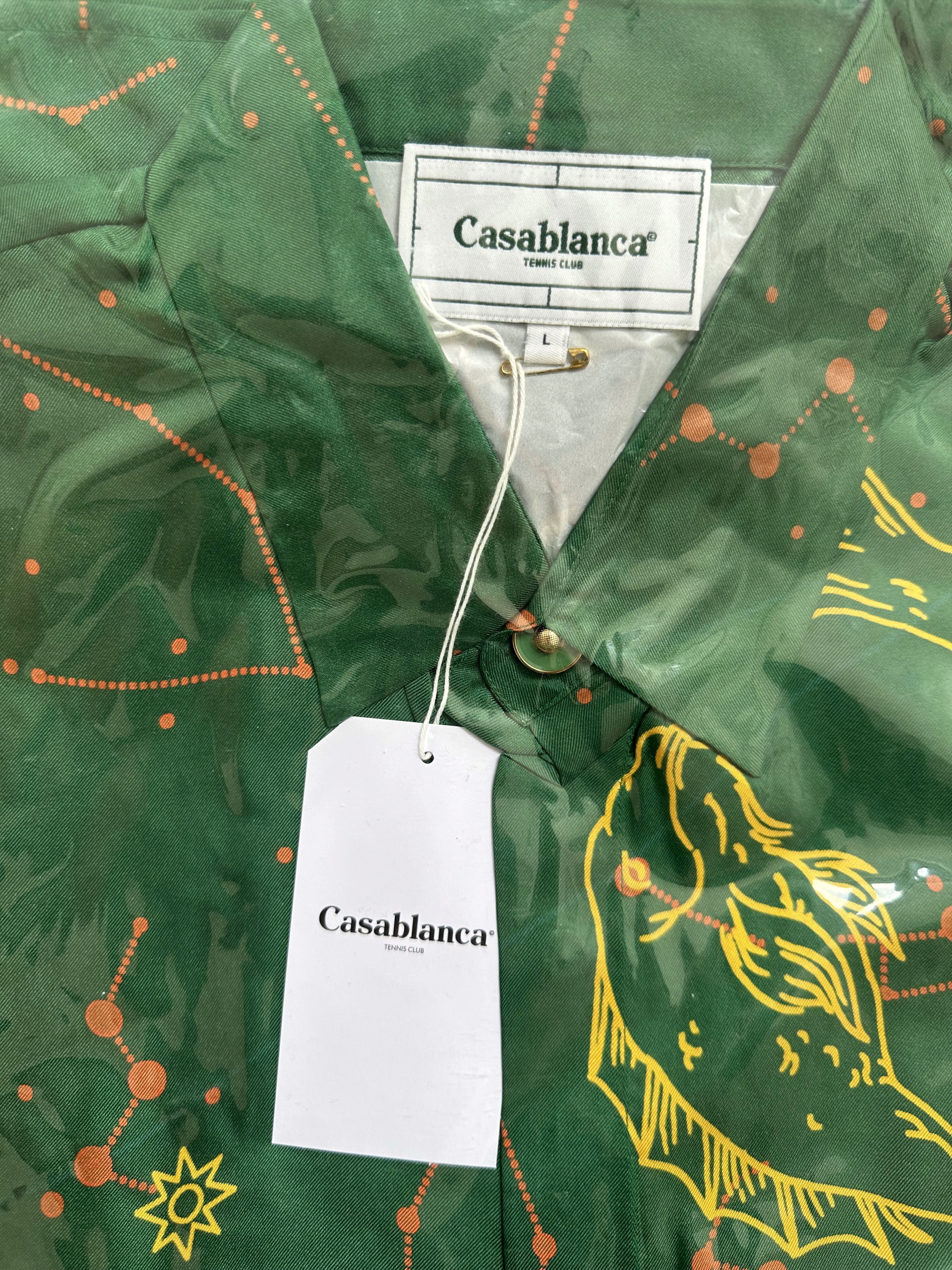 Casablanca Debut Runway (2019 Archive) Constellation Silk Shirt Size US L / EU 52-54 / 3 - 5 Thumbnail