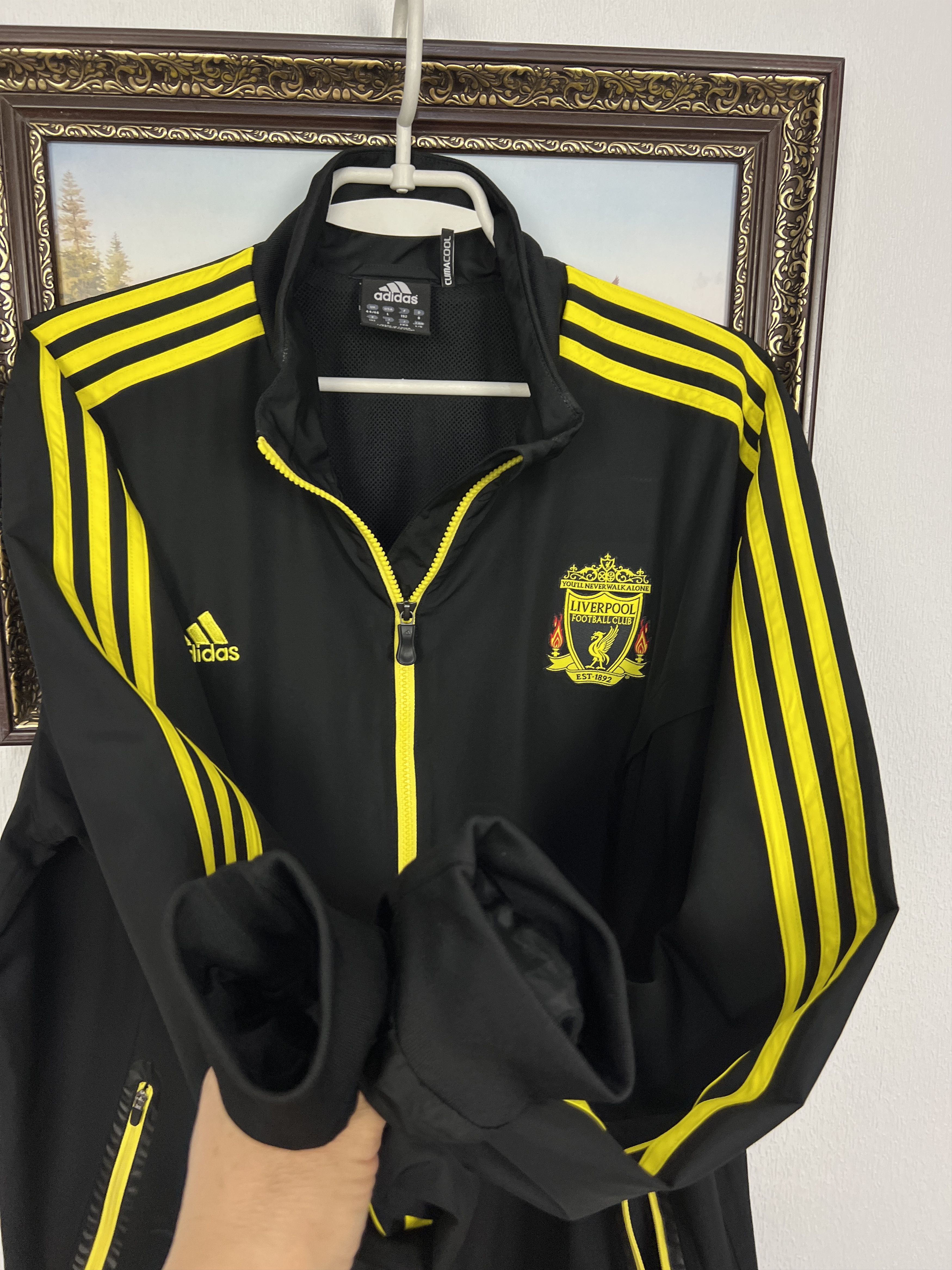 Adidas Liverpool Football Jacket Soccer Track Top Windbreaker Size US L / EU 52-54 / 3 - 6 Thumbnail
