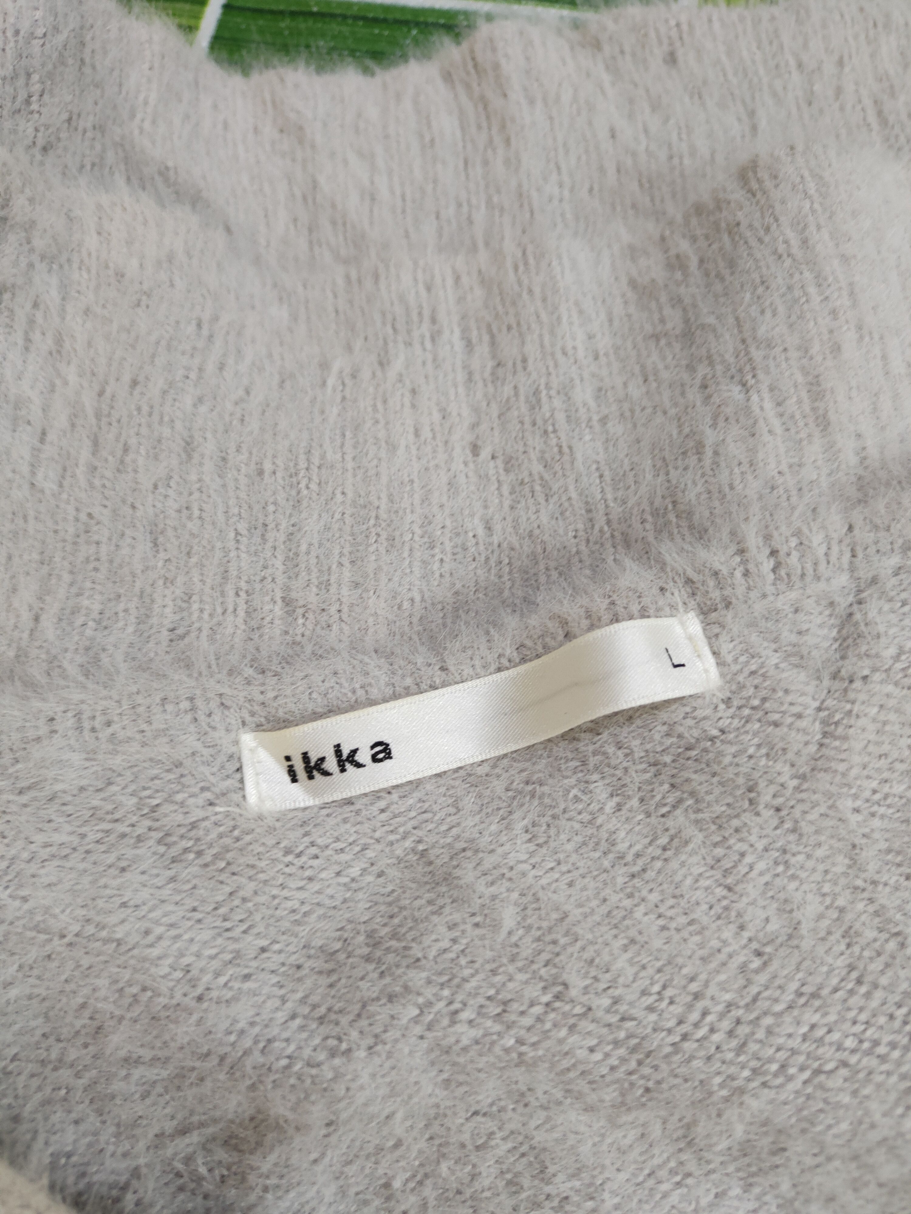 Homespun Knitwear × Japanese Brand × Vintage Ikka Gray Shag Shaggy Fur Mohair Knitwear #S2092 Size M / US 6-8 / IT 42-44 - 12 Thumbnail