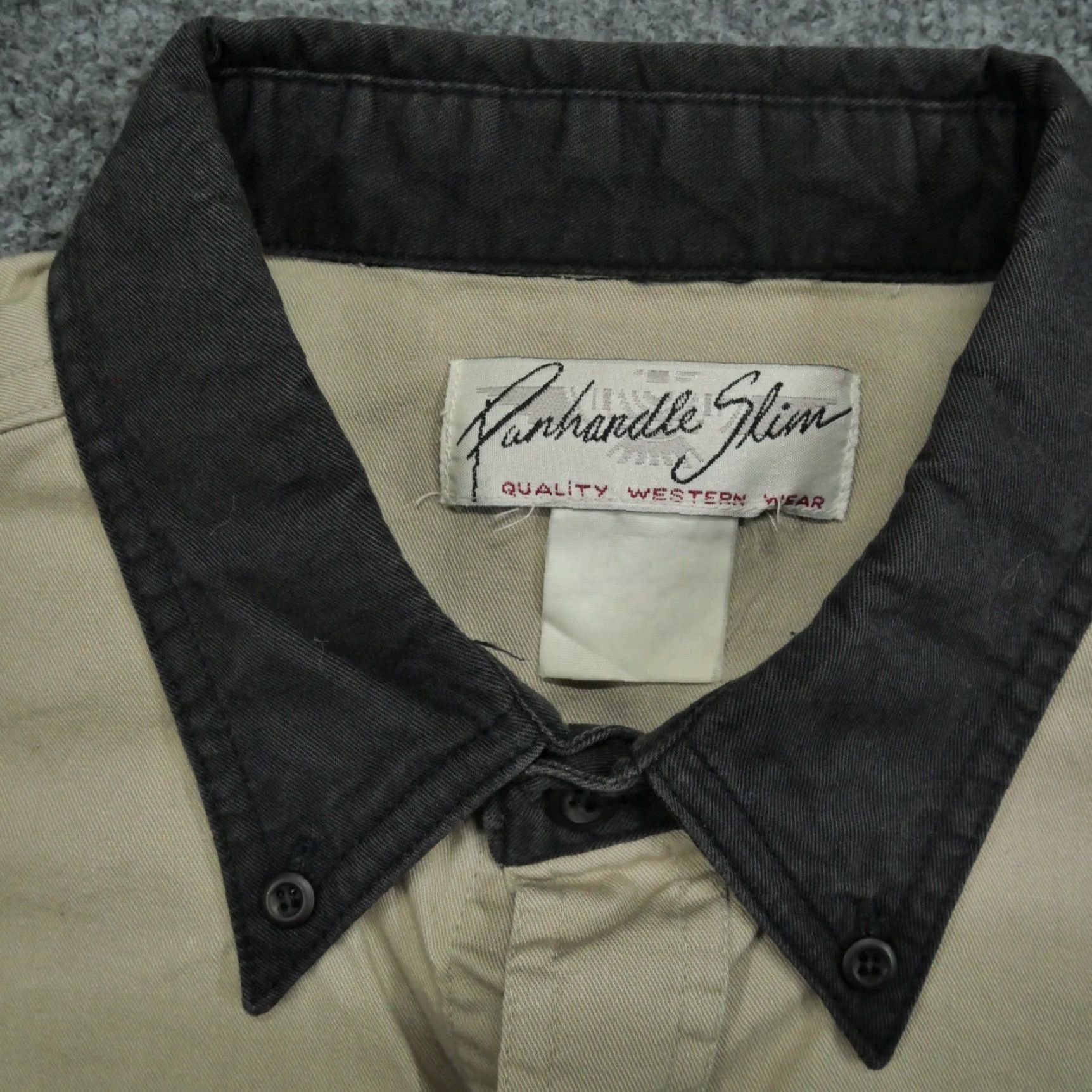 Vintage VINTAGE Panhandle Slim Shirt Mens XL Tan Black Button Up Western 90s Cowboy Western Shirt Men XL Size US XL / EU 56 / 4 - 5 Thumbnail