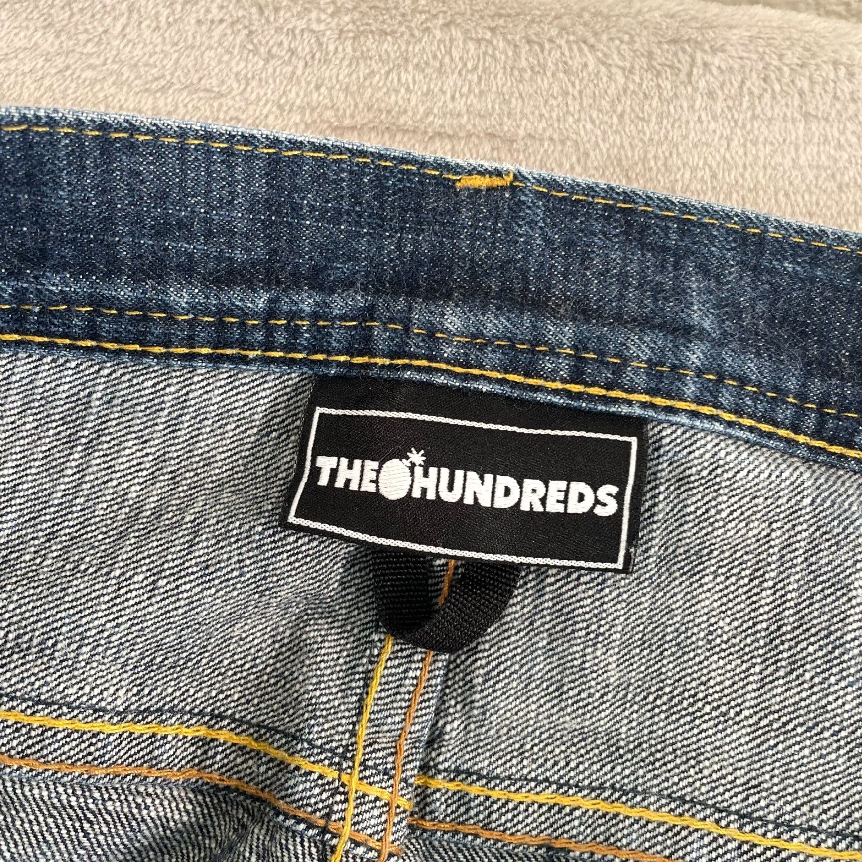 The Hundreds VINTAGE The Hundreds Jeans Men 40x32 Blue Embroidered Pocket Grunge Selvedge Denim Straight 40 32 Distressed Slimming Pockets Size US 40 / EU 56 - 2 Thumbnail