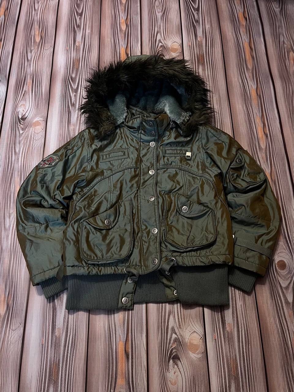 Pre-owned Hysteric Glamour X If Six Was Nine Vintage If Six Was Nine Style Fur Bomber Jacket Y2k In Khaki