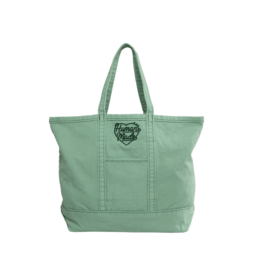 Human Made o1h1sh11224 Size: OS/Garment Dyed Tote Bag in Green Size ONE SIZE - 1 Thumbnail