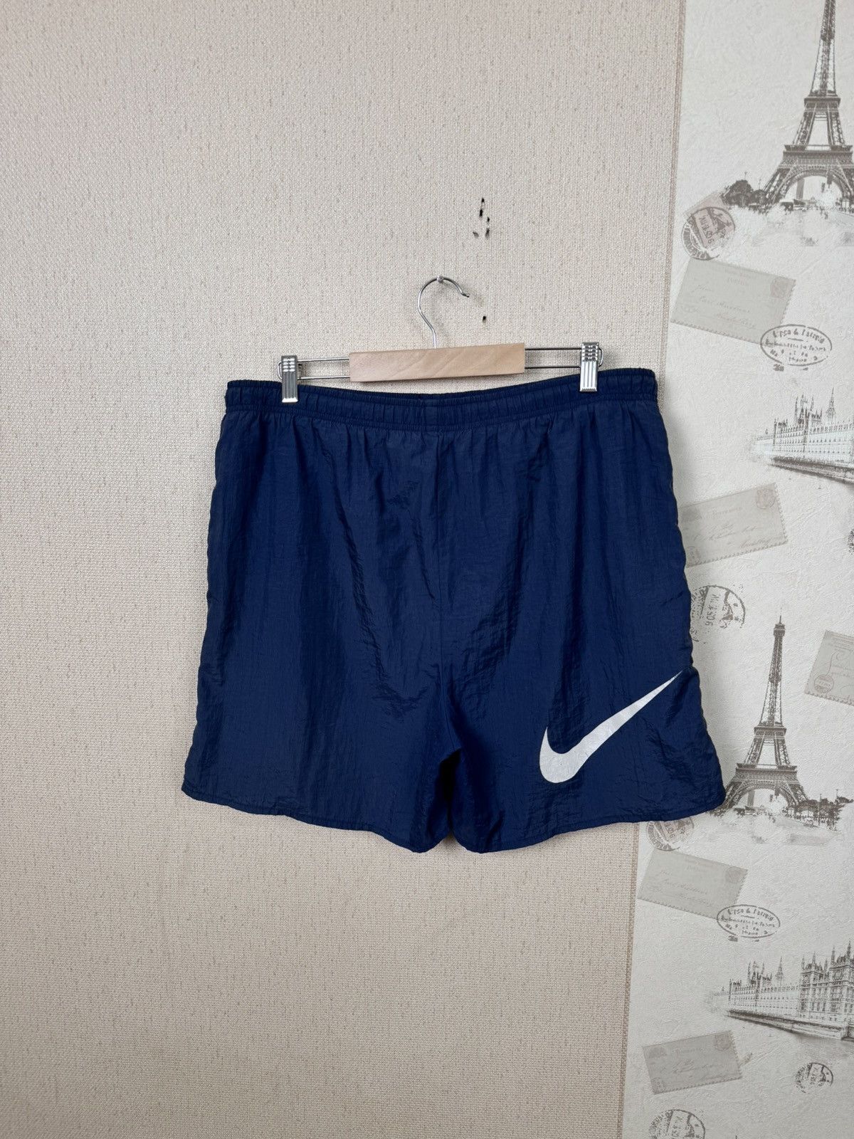 Nike Vintage Nike Shorts Swiming Trucks XL Nylon Blue Streetwear Size US 34 / EU 50 - 1 Thumbnail