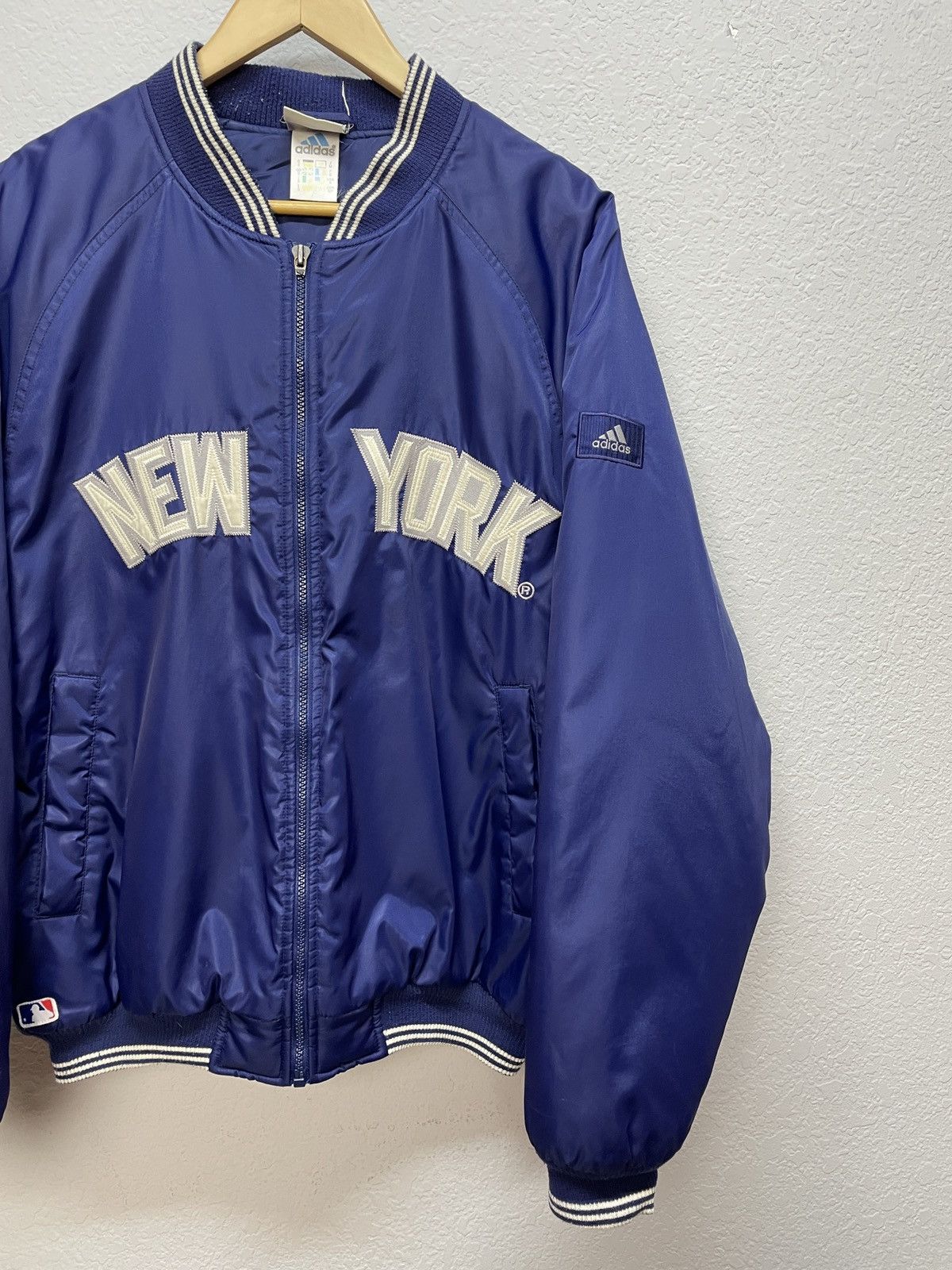 New York Yankees × Nike × Vintage Vintage y2k Adidas New York Yankees Varsity Bobners Jacket Size US M / EU 48-50 / 2 - 6 Thumbnail