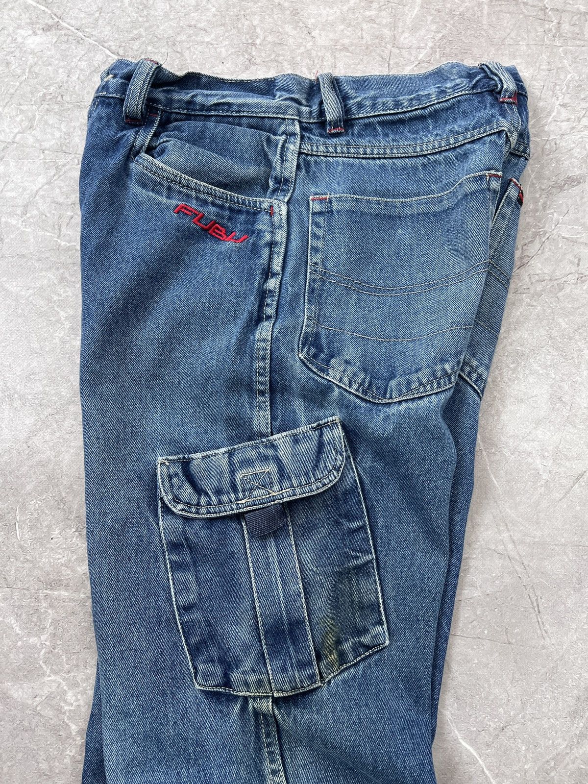 Fubu × Wu-Tang Clan 90s RAP CARGO CARPENTER HIP HOP JEANS PANTS FUBU Size US 30 / EU 46 - 10 Thumbnail