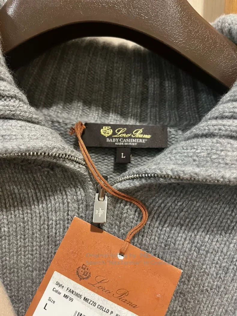 Loro Piana Loro Piana Grey Lapel Baby Cashmere Sweater Size L / US 10 / IT 46 - 6 Thumbnail