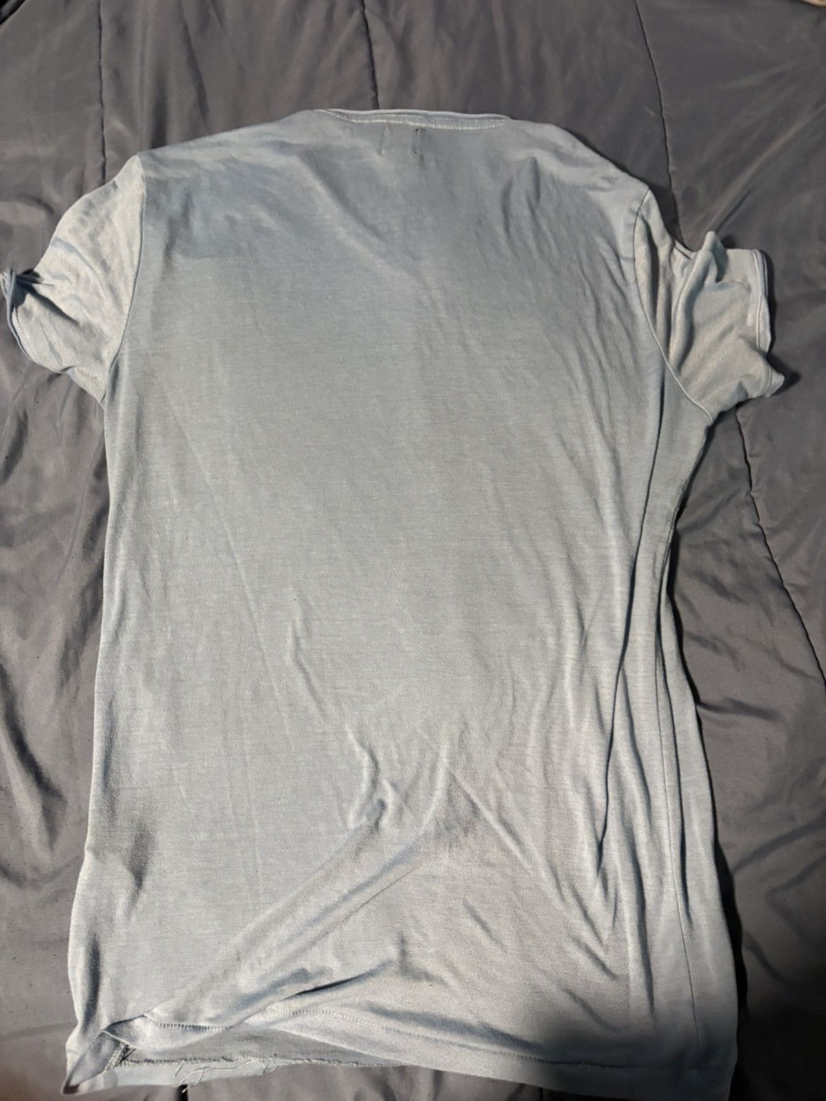 H&M Men's Light Blue V-Neck Short Sleeve T with Chest Pocket Size US L / EU 52-54 / 3 - 10 Thumbnail