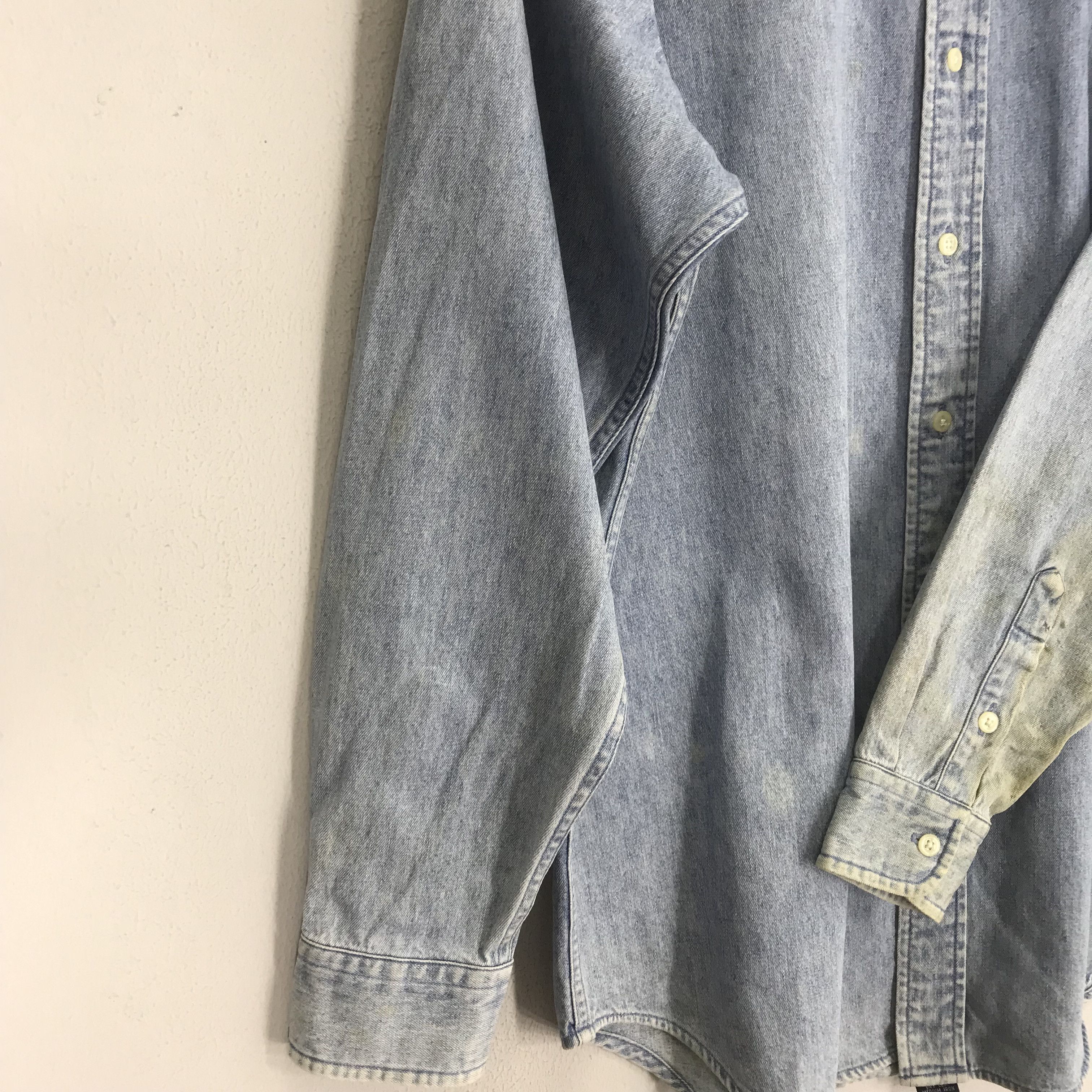 Polo Ralph Lauren × Vintage Vintage 90s Polo Ralph Lauren Small Pony Denim Jeans Shirt Size US L / EU 52-54 / 3 - 8 Thumbnail