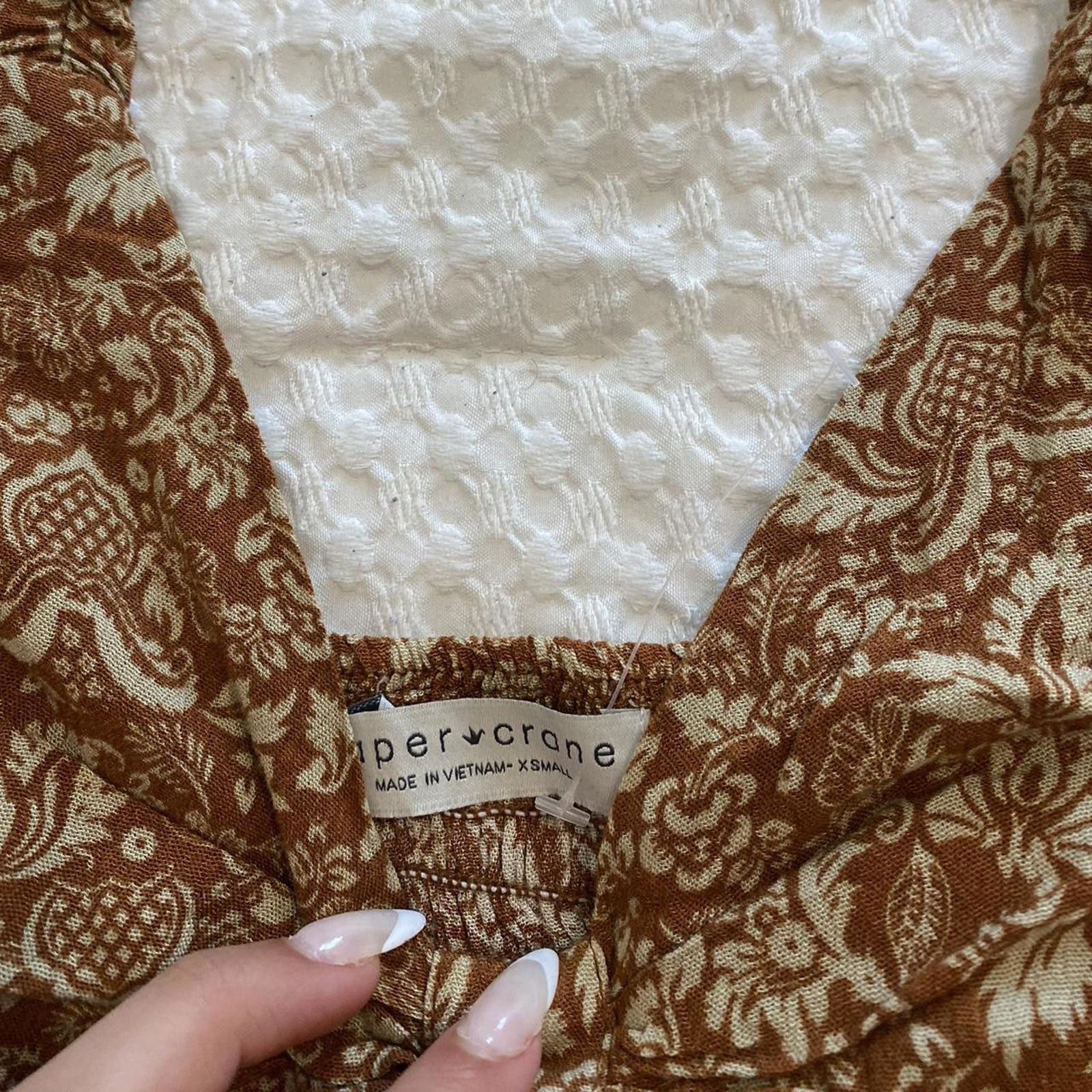 Other Brown floral crop top Size S / US 4 / IT 40 - 2 Thumbnail