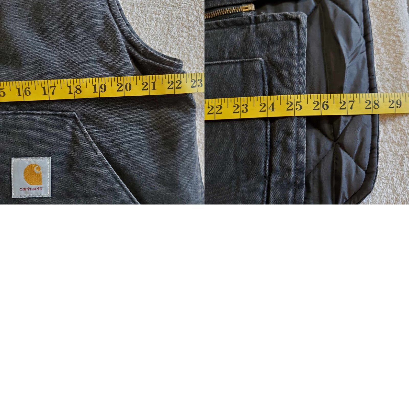Carhartt VINTAGE Carhartt Vest Union Made Black L Men USA 80s 90s Cotton Blend Work RARE Fade Jacket Theme Biker Size US L / EU 52-54 / 3 - 8 Thumbnail