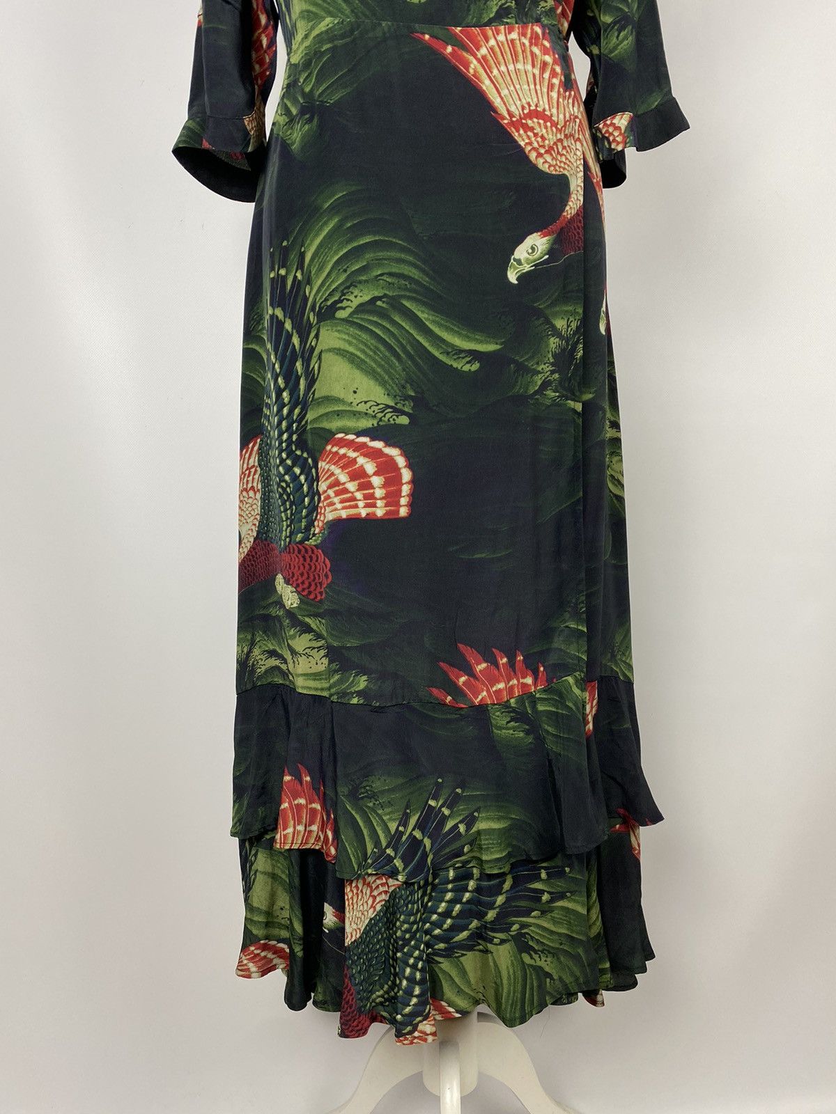 Allsaints × Designer Allsaints Delana Swoop Dress Maxi Floral Pattern Pleated Size XS / US 0-2 / IT 36-38 - 10 Thumbnail