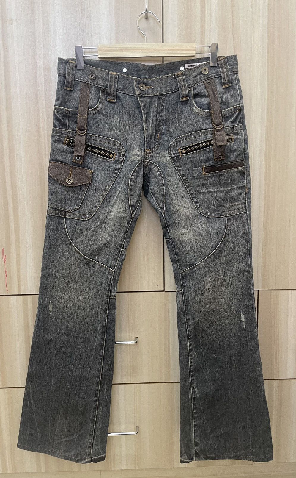 semanticdesign Japanese Brand Semantic Design Flare Jeans Size US 33 - 1 Thumbnail
