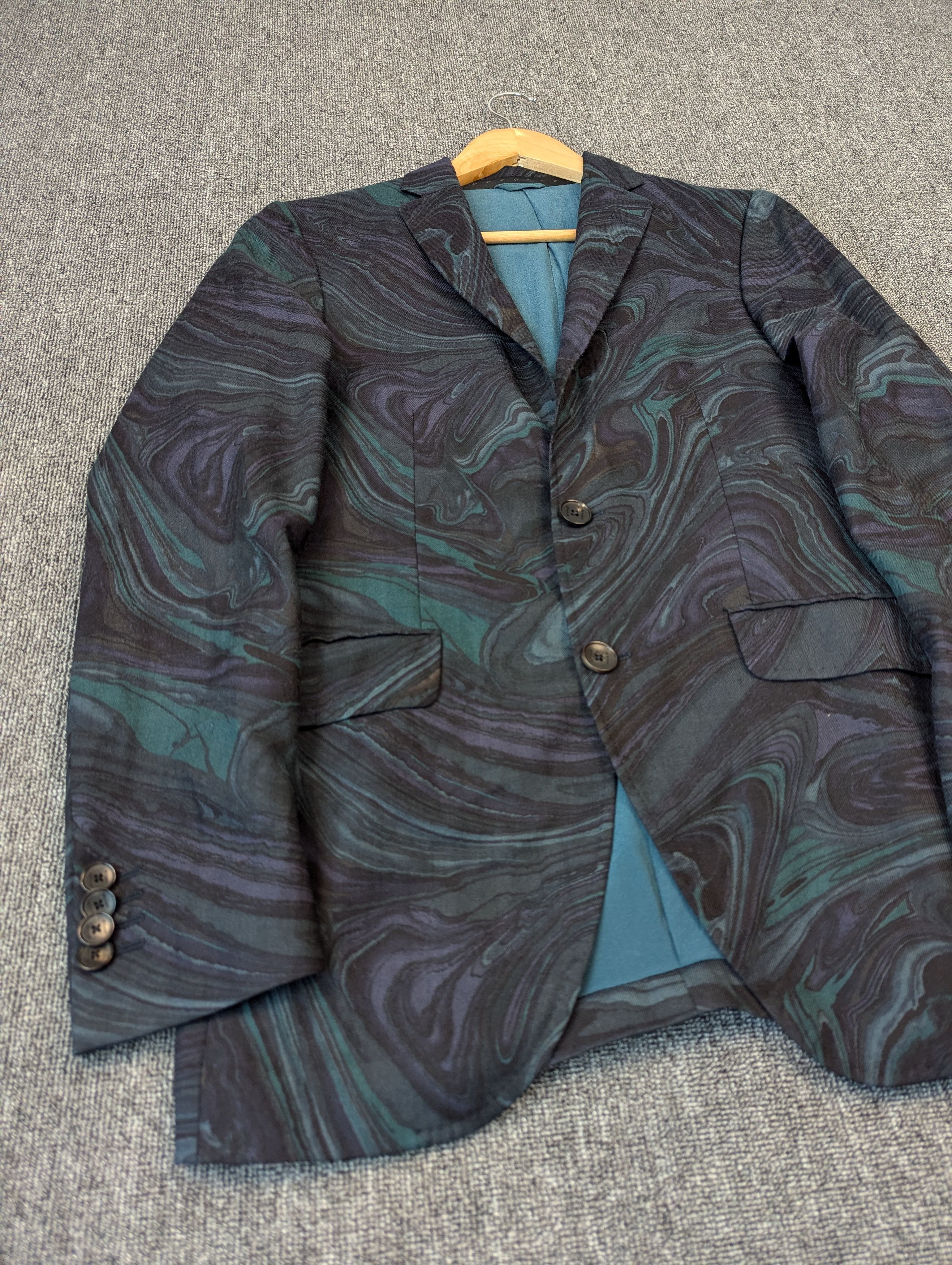 Etro ETRO Marble Pattern SUPER LEGGERA Emerald Green 46 Suit Size US S / EU 44-46 / 1 - 3 Thumbnail