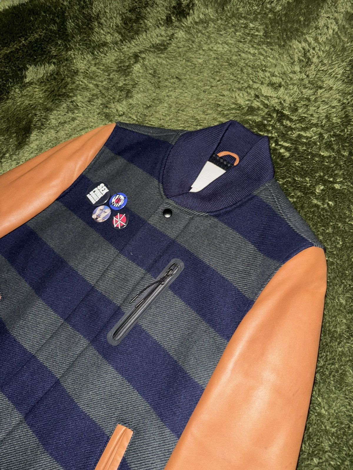 Nike [S] Nike Life Lambskin Sleeve Wool Varsity Jacket Size US S / EU 44-46 / 1 - 2 Thumbnail