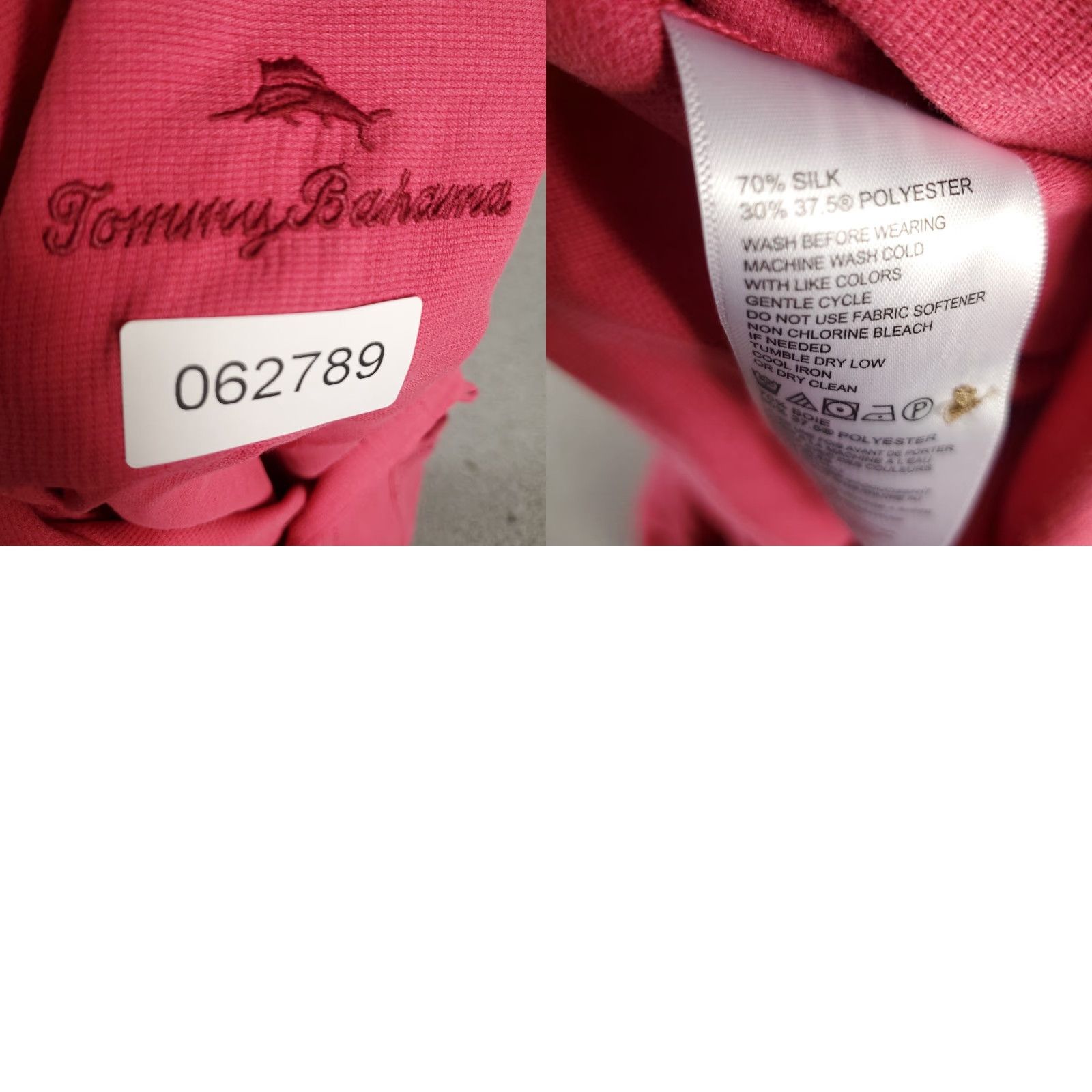 Tommy Bahama Tommy Bahama Hawaiian Shirt Mens XL Pink Silk Short Sleeve Button-Up Tropical Size US XL / EU 56 / 4 - 8 Thumbnail