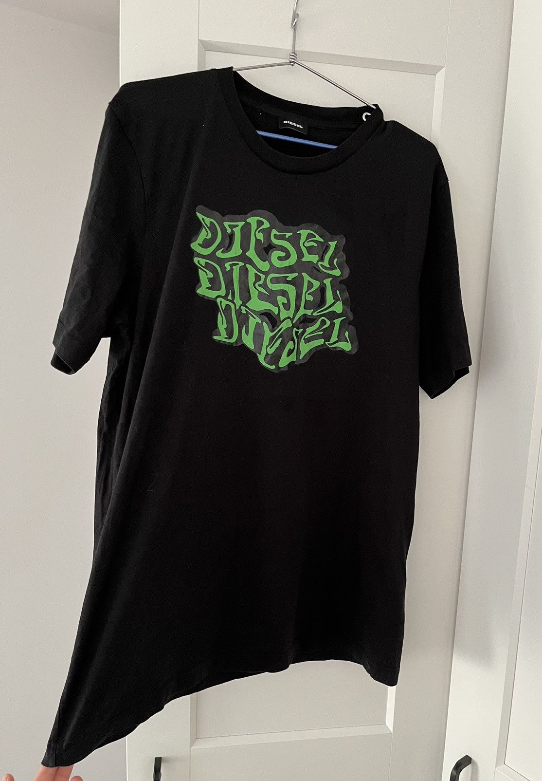Designer × Diesel Diesel rare slime green logo t shirt Y2K Size US L / EU 52-54 / 3 - 1 Thumbnail