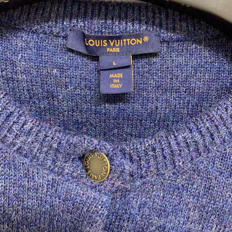 Louis Vuitton Louis Vuitton Denim Blue Cashmere Cardigan shirt 2503-Nexta Size US L / EU 52-54 / 3 - 4 Thumbnail