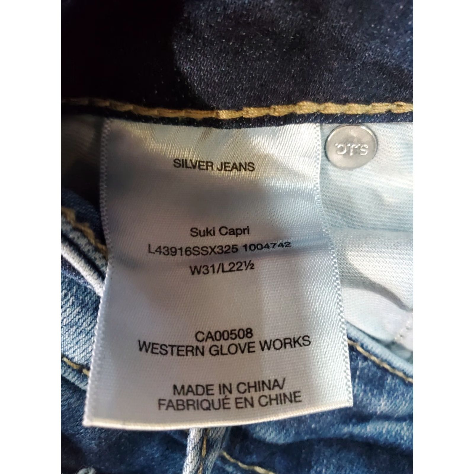 Silver Jeans Co. Silver Jeans Suki Capri Womens 31x22.5 31x27 Medium Wash Blue Jeans Size 24" / US 00 / IT 34 - 5 Thumbnail