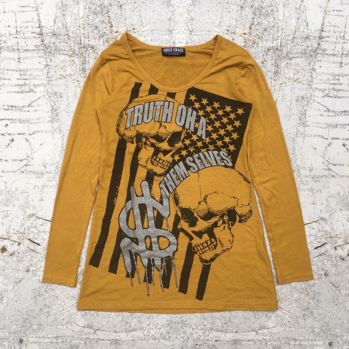 14th Addiction × Affliction × If Six Was Nine Knick Knack Skull Grunge LGB ifsixwasnine Long Sleeve Size M / US 6-8 / IT 42-44 - 2 Thumbnail