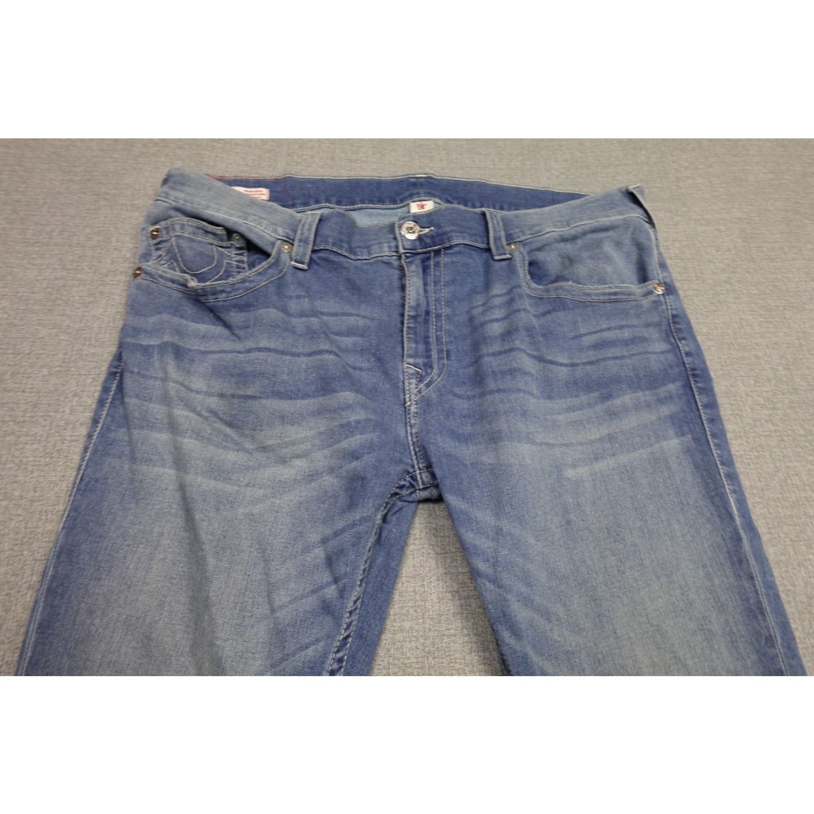 True Religion True Religion Jeans Mens 42x34 Blue Rocco Light Wash Stretch Western Jeans Size US 42 / EU 58 - 2 Thumbnail