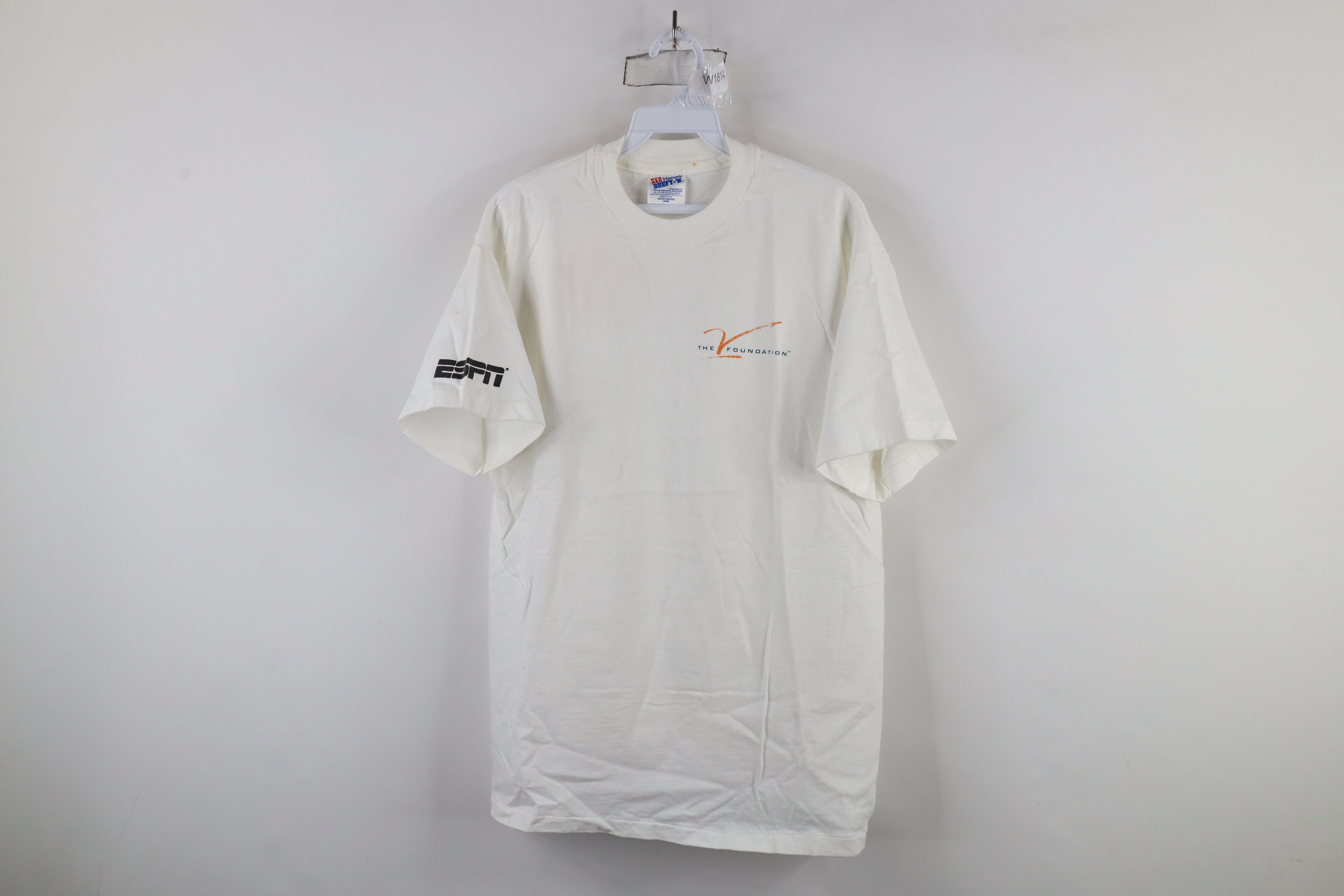 Vintage Vintage 90s ESPN The Jimmy V Foundation T-Shirt White USA Size US L / EU 52-54 / 3 - 1 Thumbnail