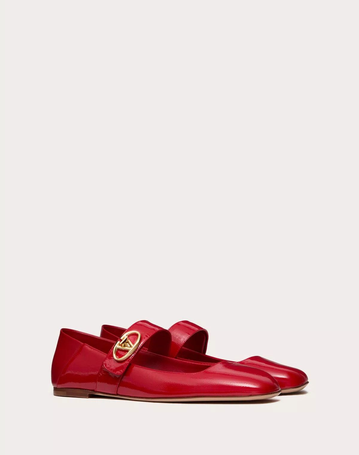 Valentino o1s1wg110625 Mary Jane Vlogo Locker Ballerina in Red Size US 9.5 / IT 39.5 - 2 Thumbnail