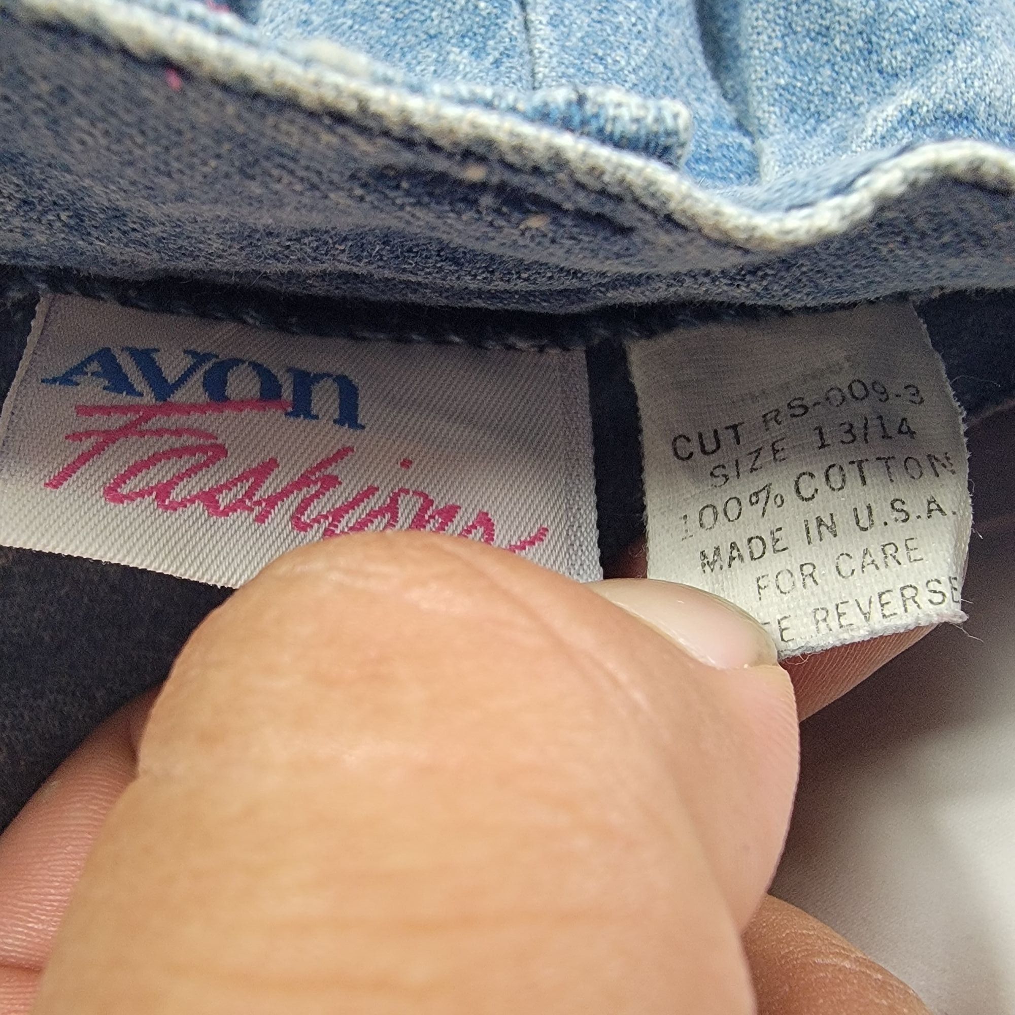Other × Vintage Vintage Avon Fashions Womens 13/14 Denim Skirt Made In USA R Size 36" / US 14 / IT 50 - 3 Thumbnail