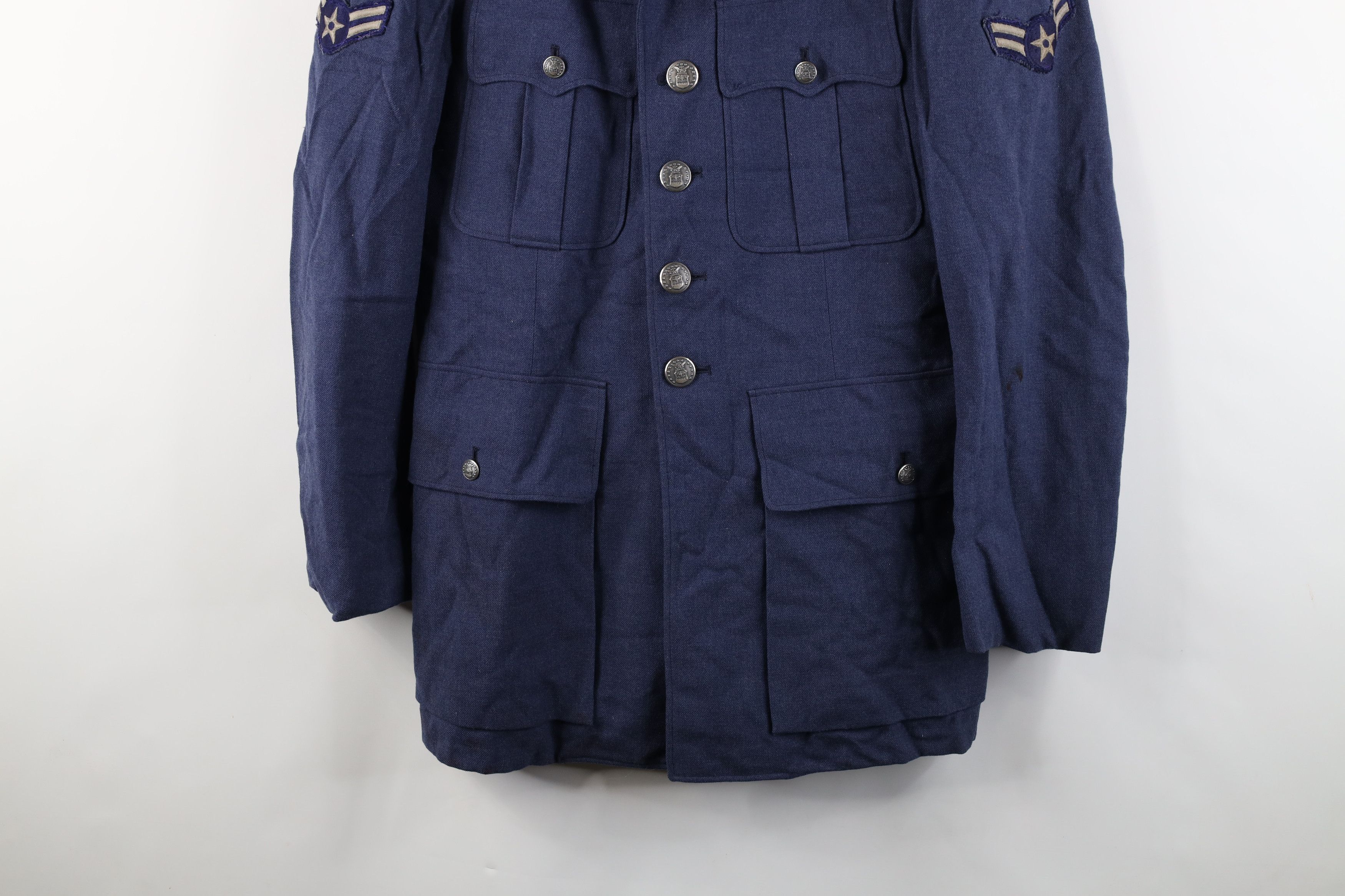 Vintage Vintage 60s Vietnam War Blue 1084 Officer Jacket Coat USA Size US L / EU 52-54 / 3 - 3 Thumbnail