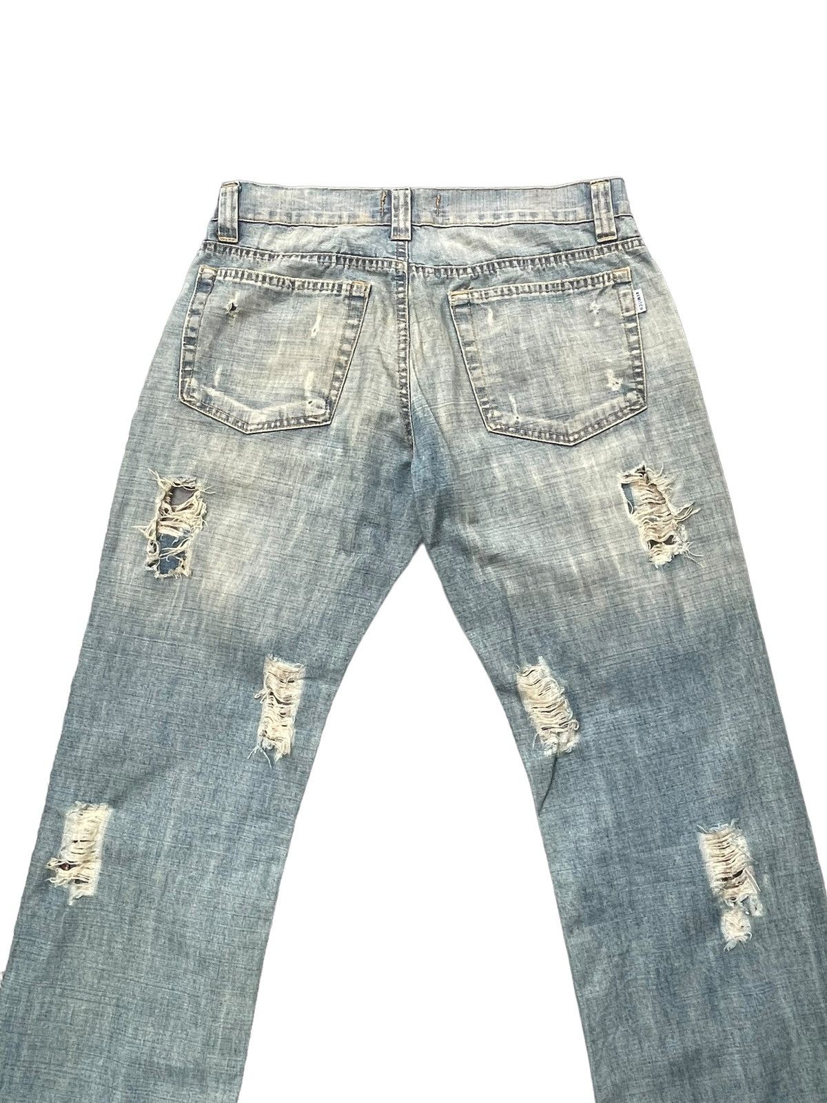 Designer Vintage Kemitch Socialite Faded Distressed Denim Size US 32 / EU 48 - 10 Thumbnail