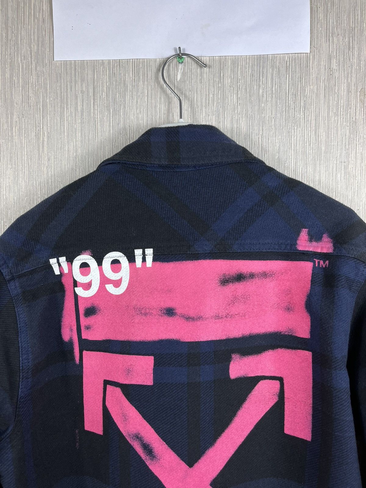 Off-White Off-White Virgil Abloh flannel shirt jacket arrows pink logo Size US S / EU 44-46 / 1 - 22 Thumbnail