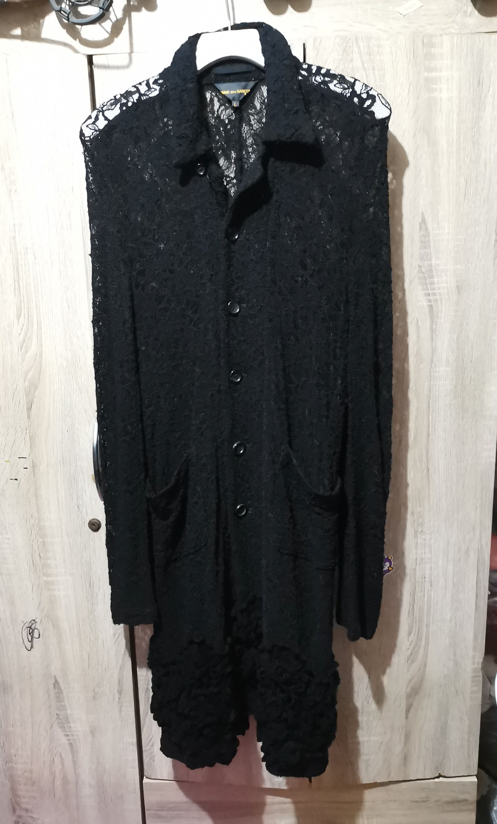 Comme des Garcons Comme des garçon flower knit design embroidery mesh coat Size L / US 10 / IT 46 - 2 Thumbnail