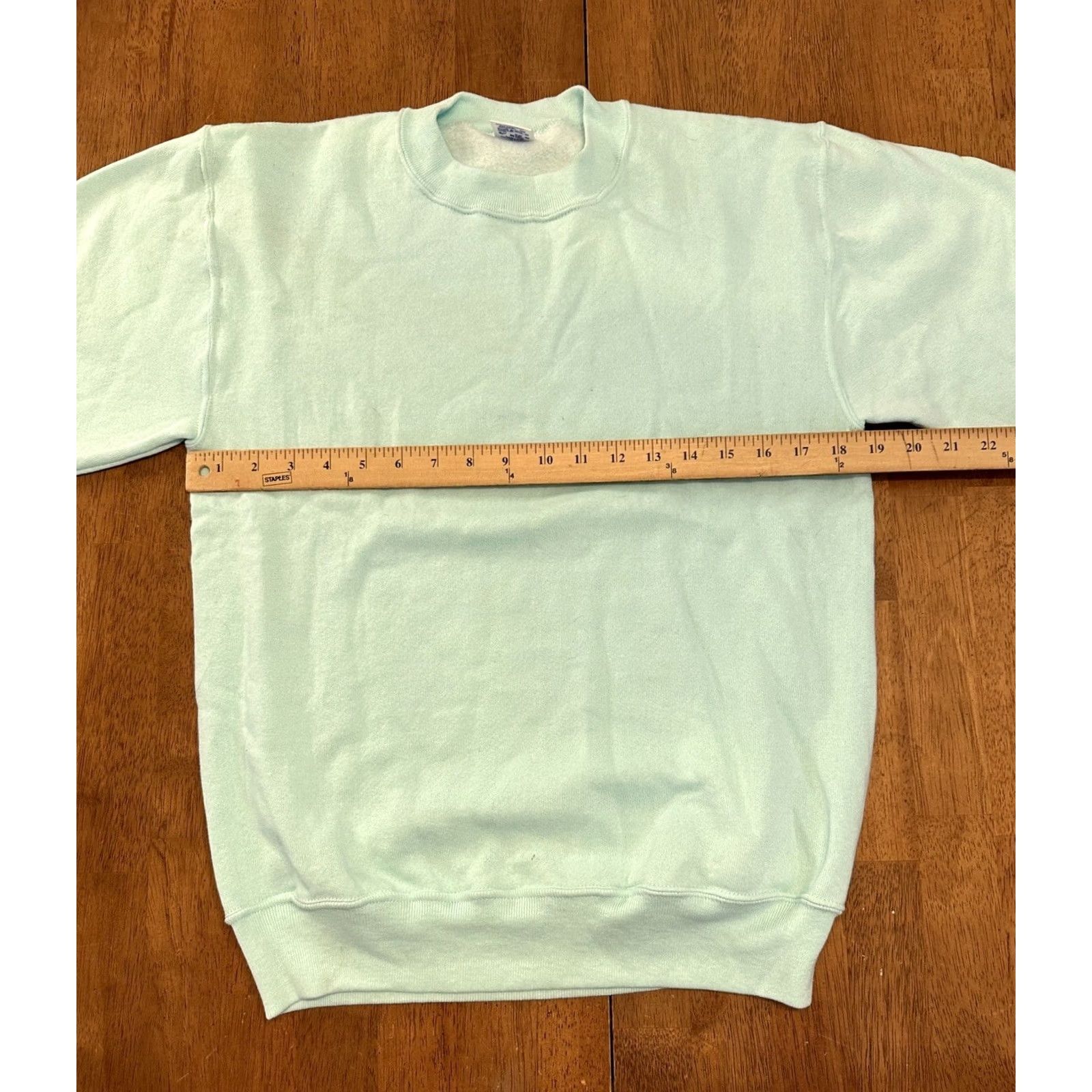 Jerzees VINTAGE JERZEES Sweatshirt Medium Mint Green 80s Crewneck Solid Mens Size US M / EU 48-50 / 2 - 5 Thumbnail