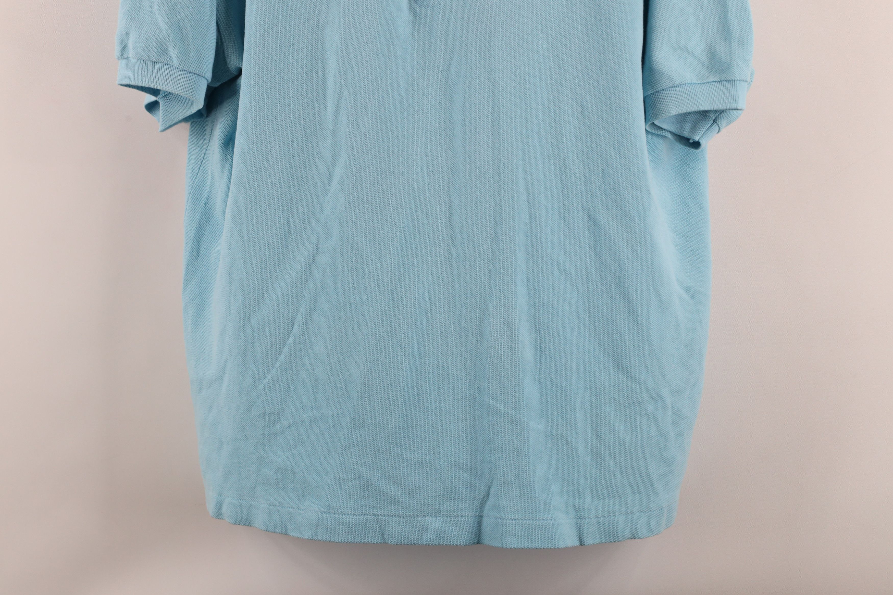 Lacoste × Vintage Lacoste Distressed Croc Logo Collared Golf Polo Shirt Blue Size US L / EU 52-54 / 3 - 3 Thumbnail