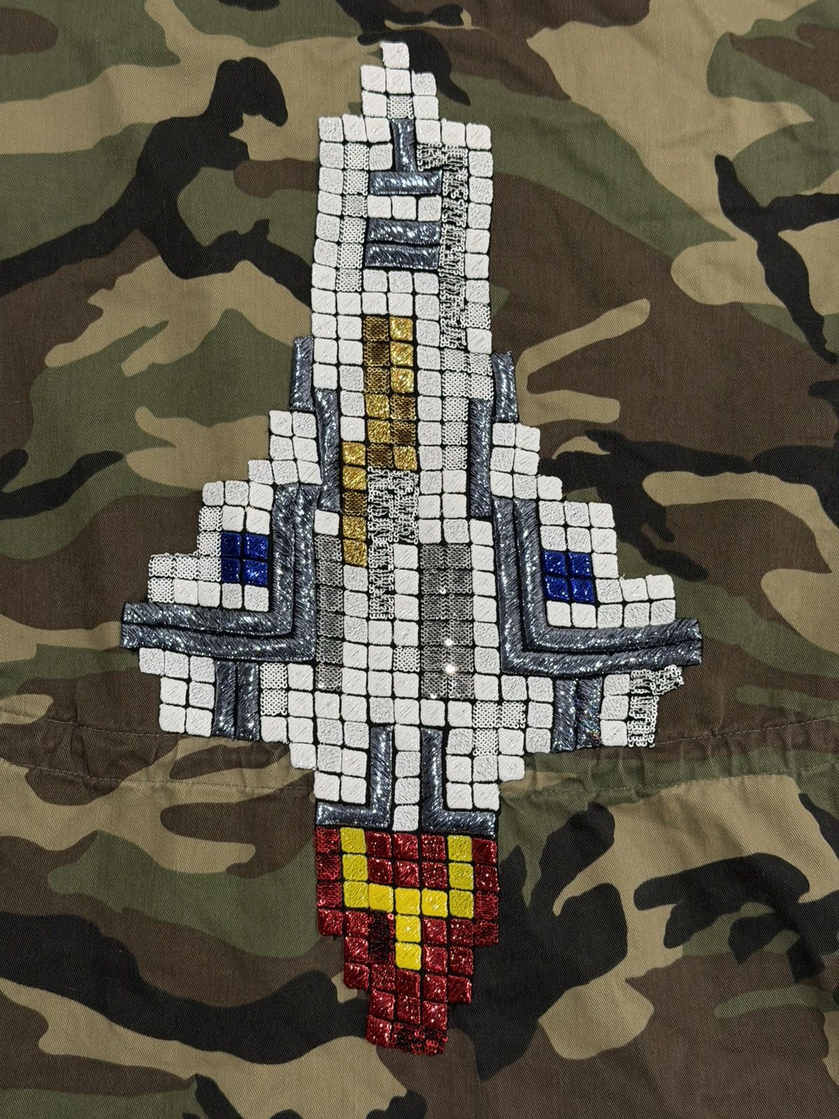 Saint Laurent Paris Saint Laurent x Hedi SS16 Rocket Logo Camo Parka Jacket Size US L / EU 52-54 / 3 - 13 Thumbnail