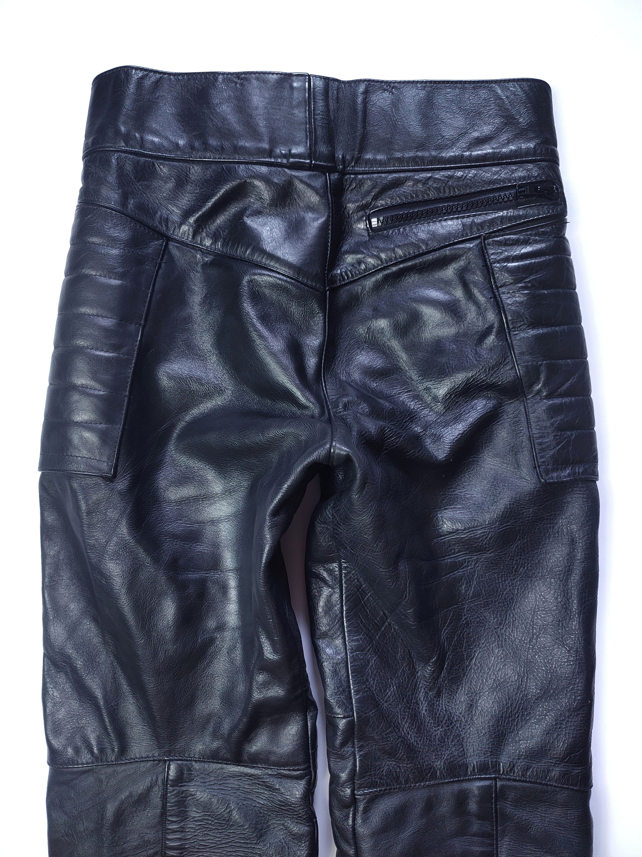 Genuine Leather Vintage Moto Biker Leather Pants Size US 32 / EU 48 - 8 Thumbnail