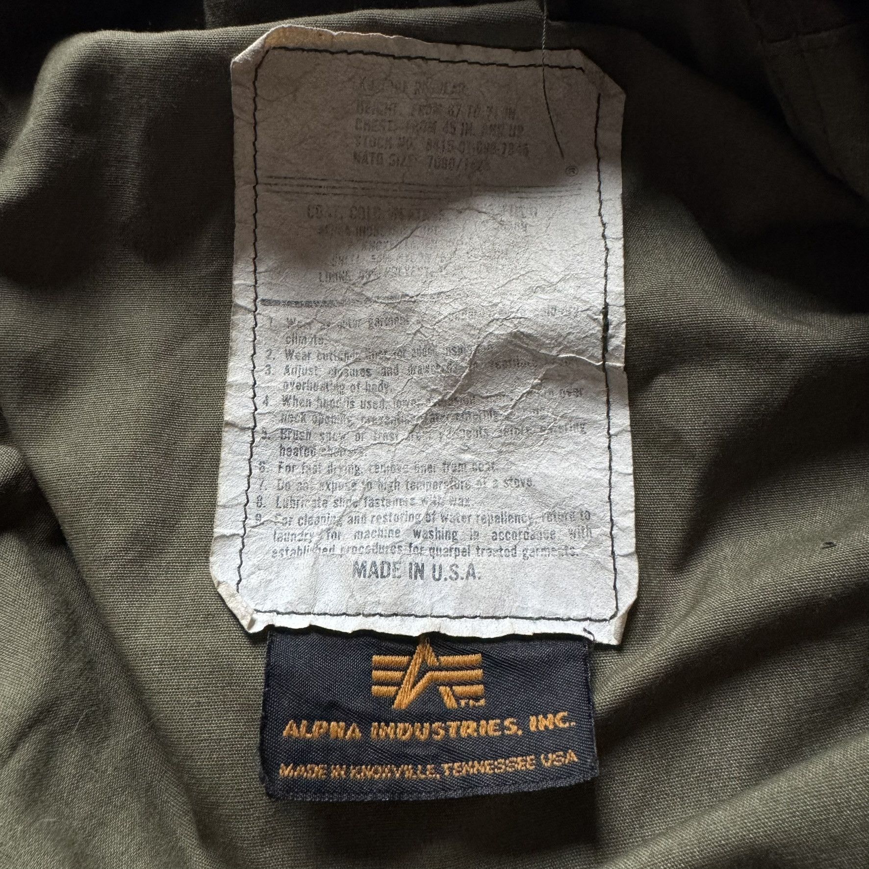 Alpha Industries Vintage Alpha green camo M65 military field jacket Size US XL / EU 56 / 4 - 8 Thumbnail