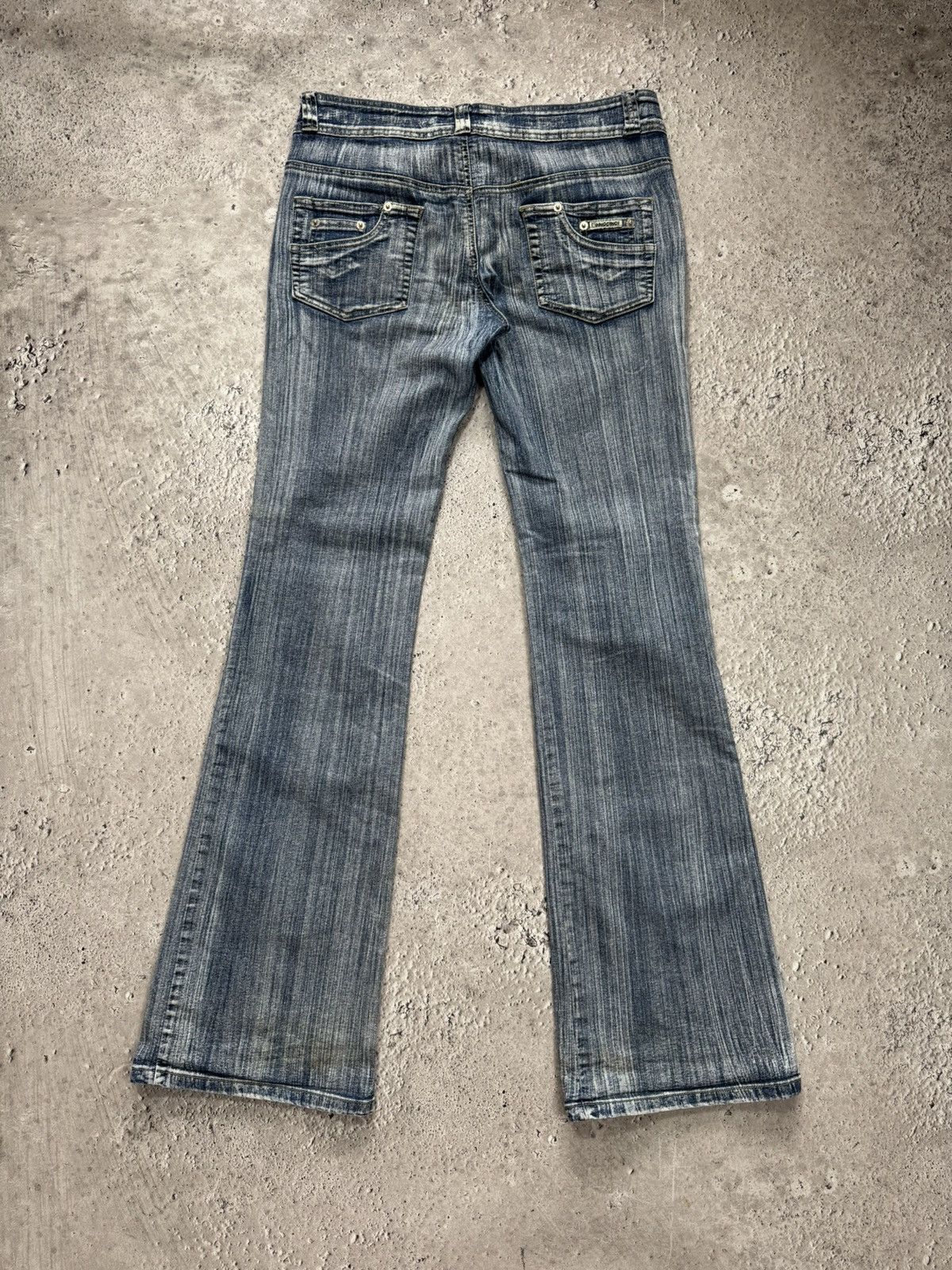 Other Vintage Flared Denim Jeans Women Bootcut Blue Y2K Low Rise Size 28" / US 6 / IT 42 - 11 Thumbnail