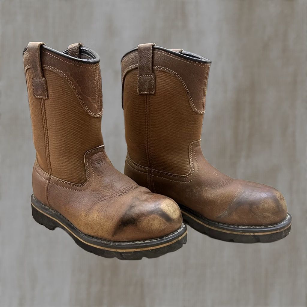 Vintage Drews Soft Toe Logger Linesman Work Boots Mens 9 E  display picture 2