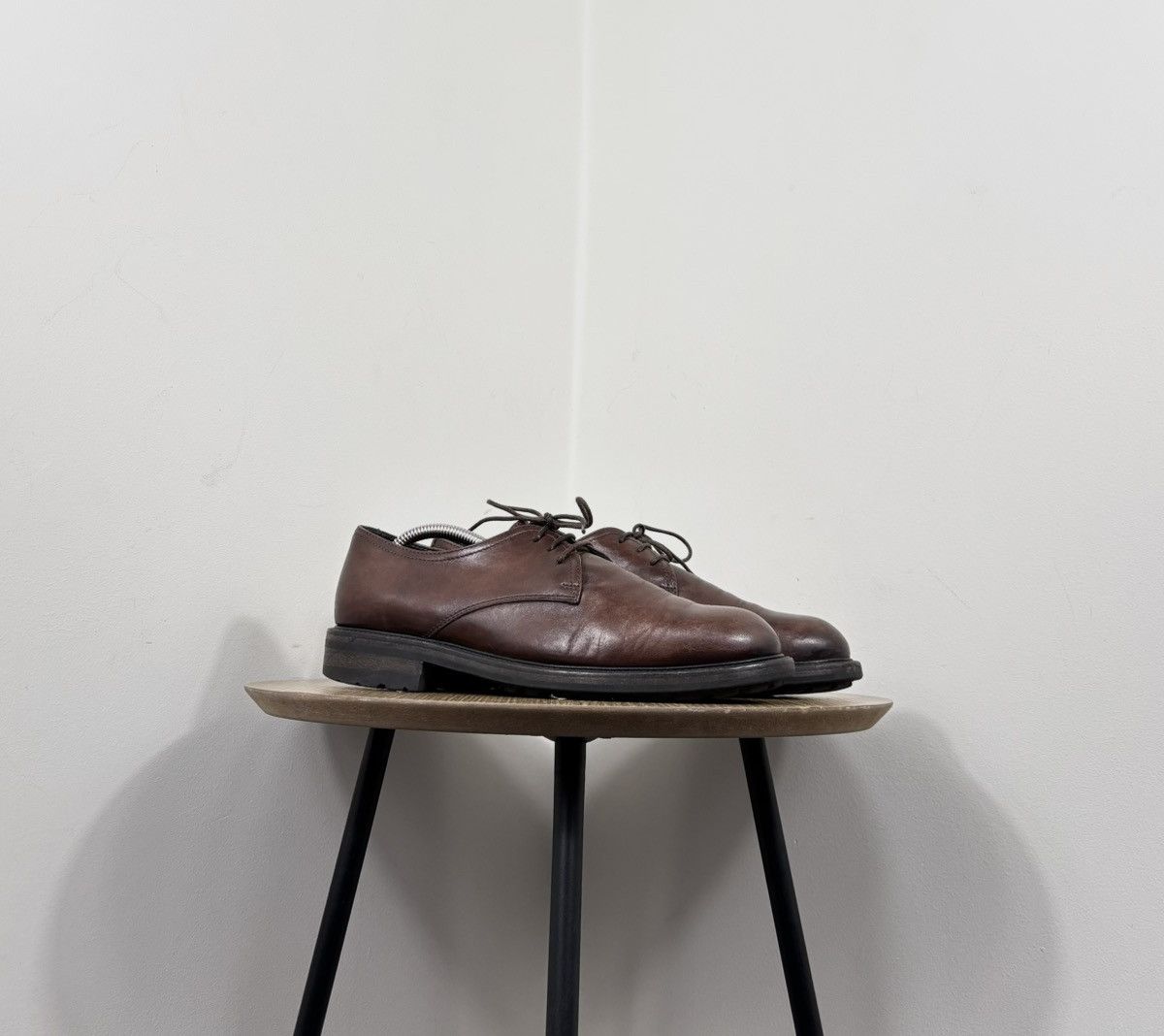 Pantanetti Pantanetti Men’s Italian Brown Leather Derby Shoes Size US 7 / EU 40 - 1 Thumbnail