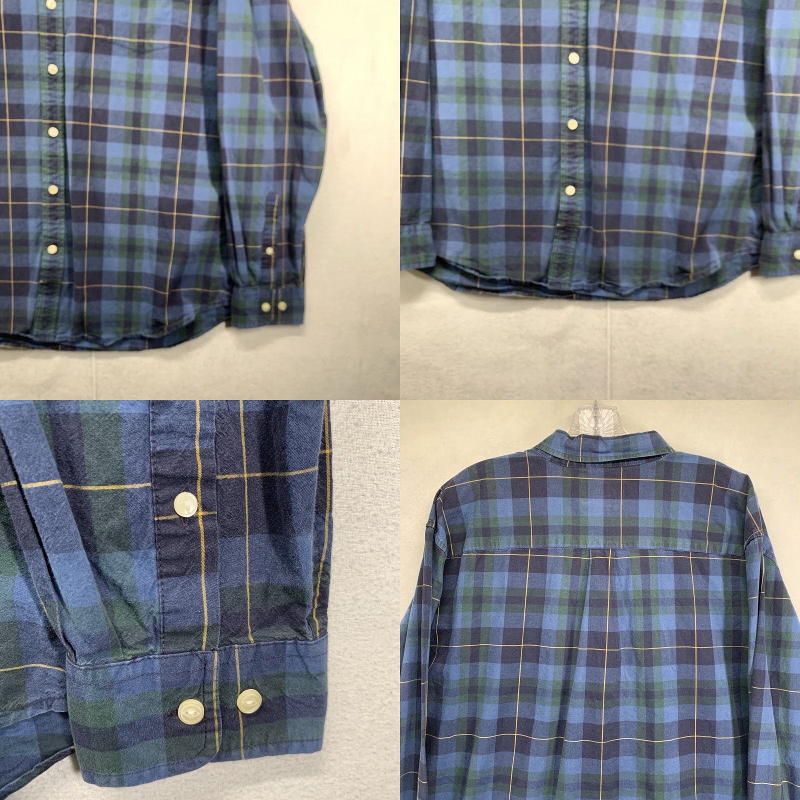 Vintage Foundry Supply Co Button-Up Shirt Men XLT Blue Plaid Long Sleeve Big & Tall Outdoor Size US XL / EU 56 / 4 - 8 Thumbnail