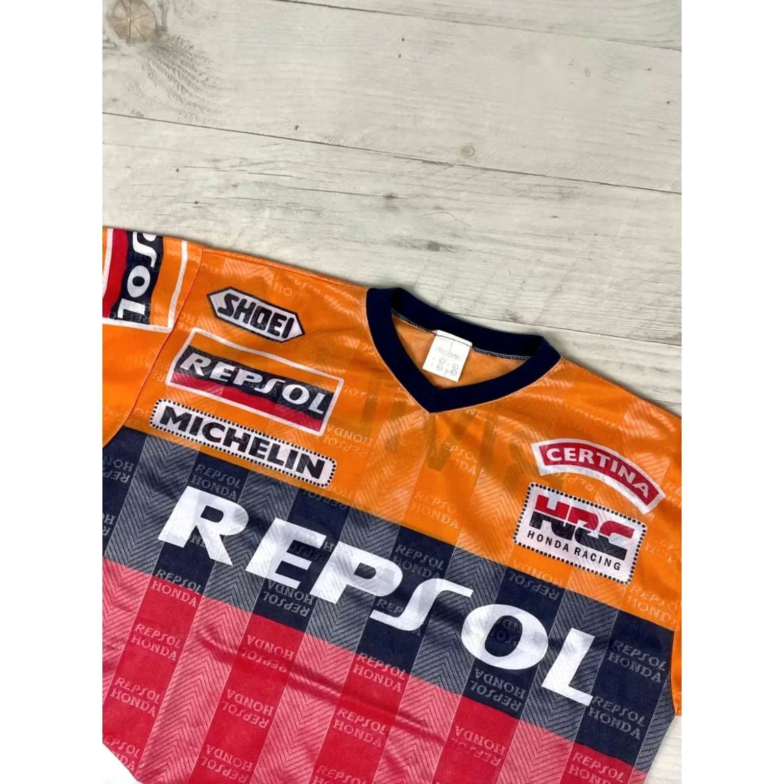 Honda VINTAGE Honda T-Shirt Orange L Men 90s Repsol Alex Criville MotoGP Bike Size US L / EU 52-54 / 3 - 2 Thumbnail