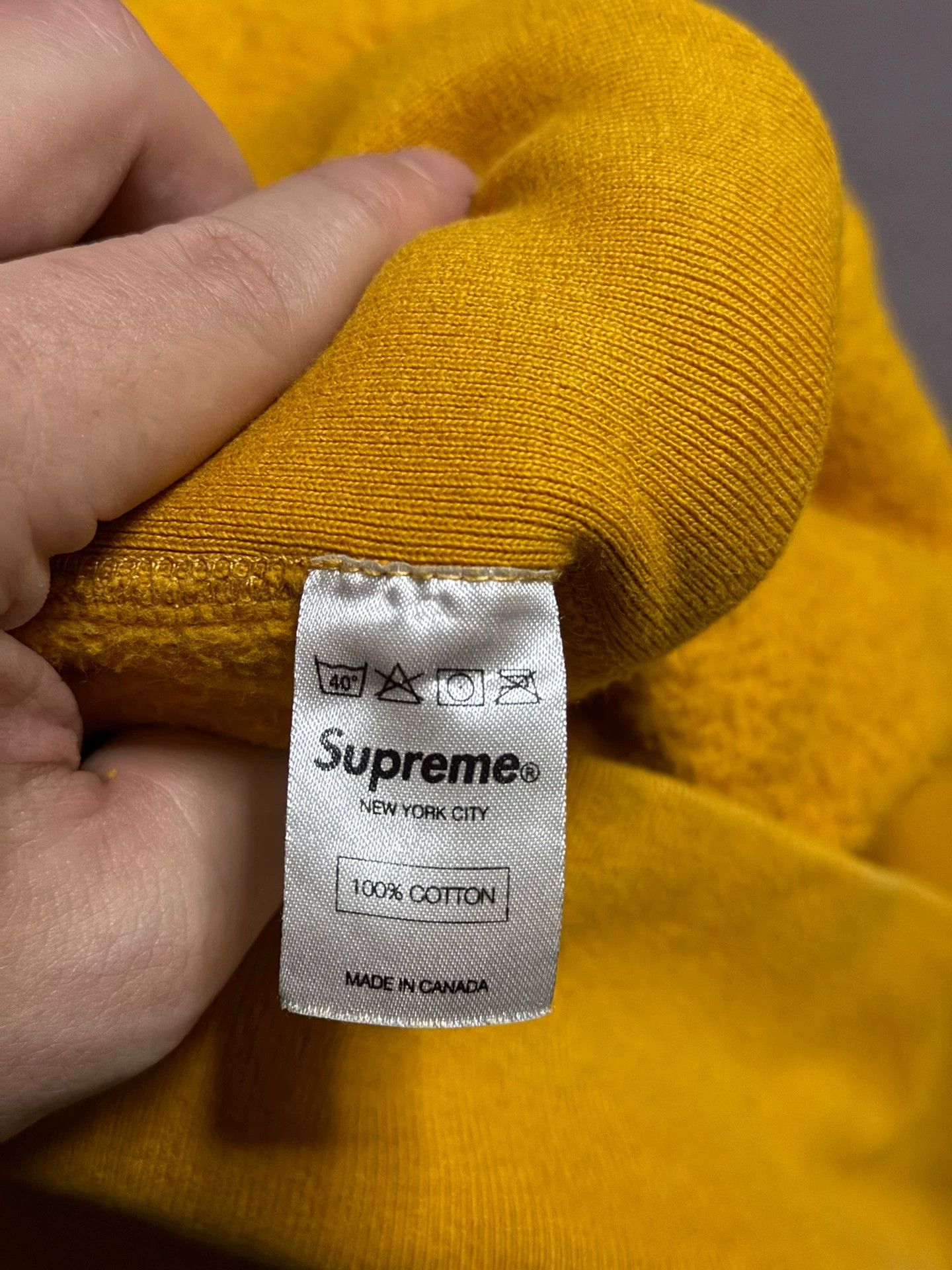 Supreme Supreme FW11 Mustard Box Logo Hoodie L MINT Size US L / EU 52-54 / 3 - 5 Thumbnail