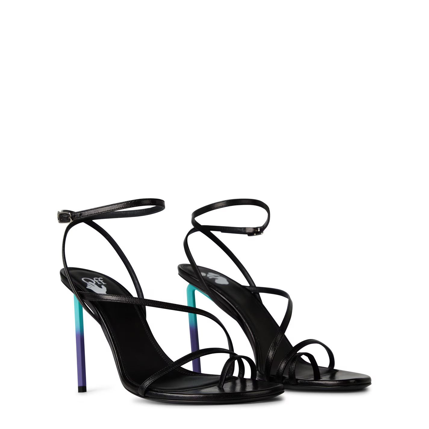 Off-White o1g2r1mq0125 Allen 110mm Strappy Sandals in Black Size US 11 / IT 41 - 3 Thumbnail